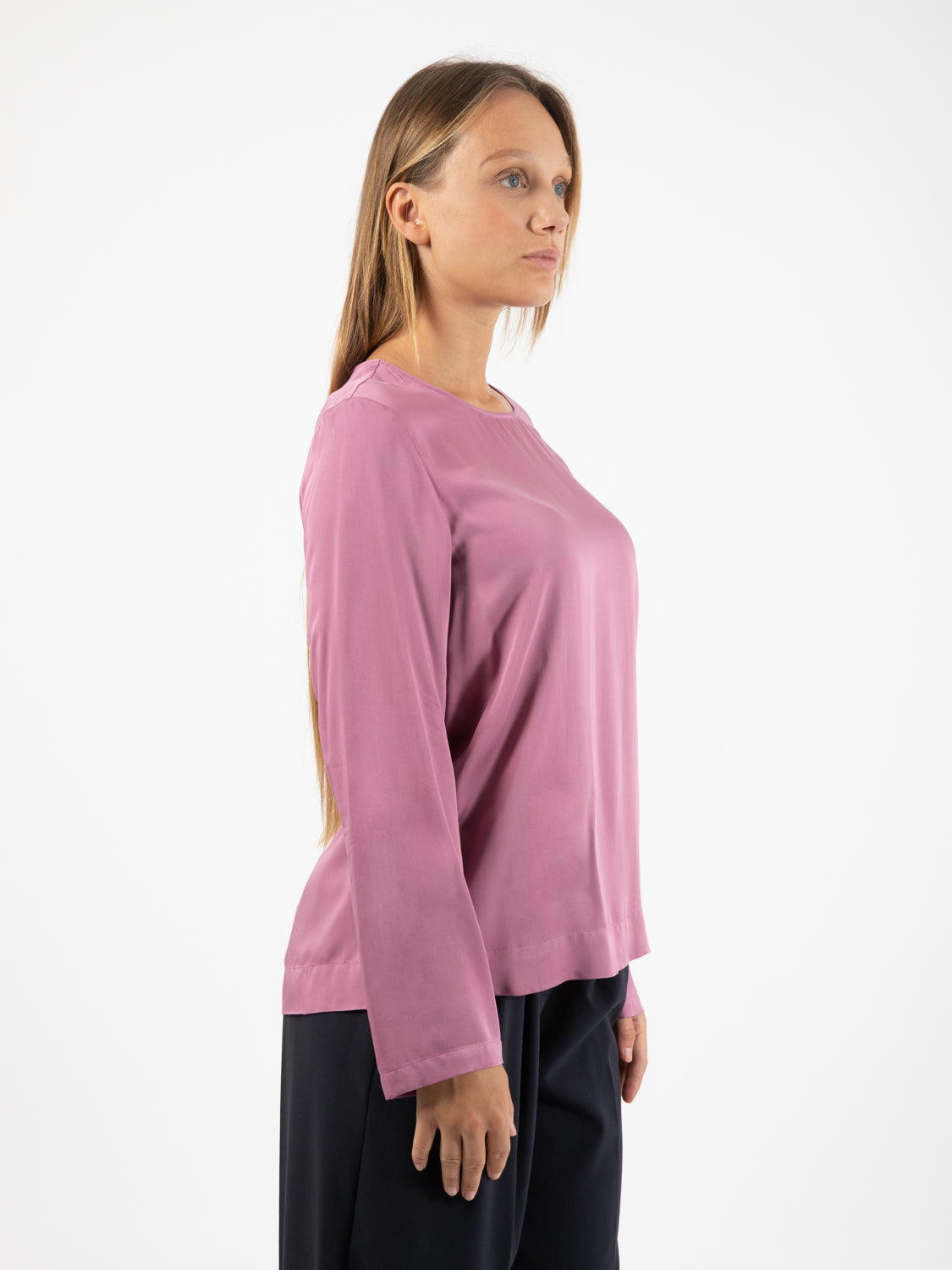 Blusa Elisa in viscosa rosa
