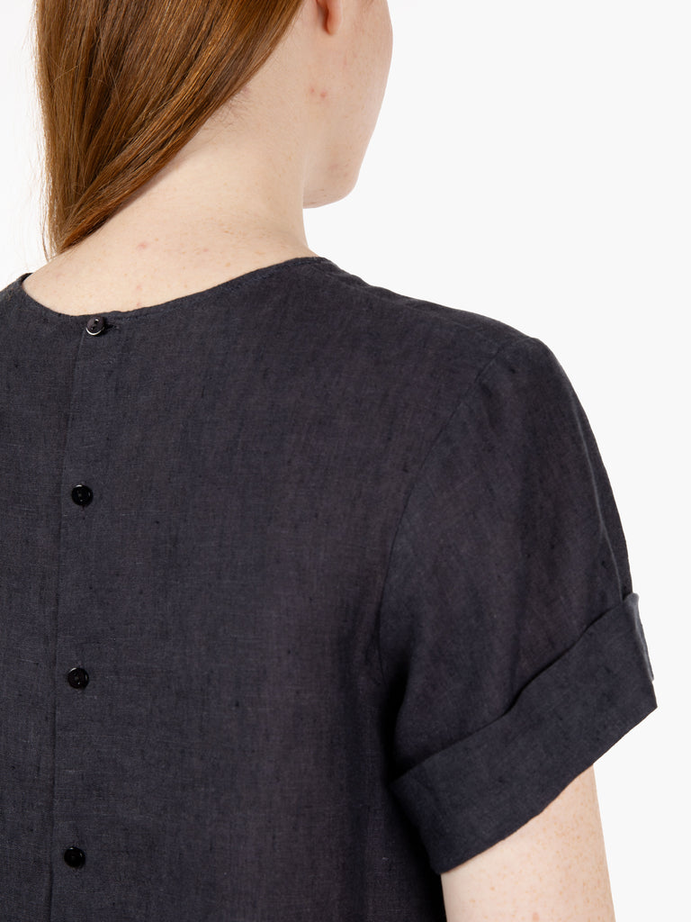 XACUS - Blusa Melissa in lino nero