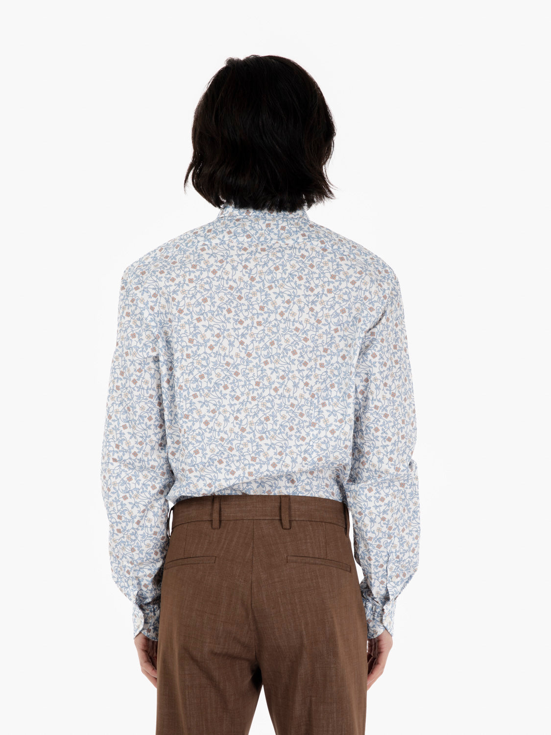 Camicia a fantasia floreale bianco / azzurro