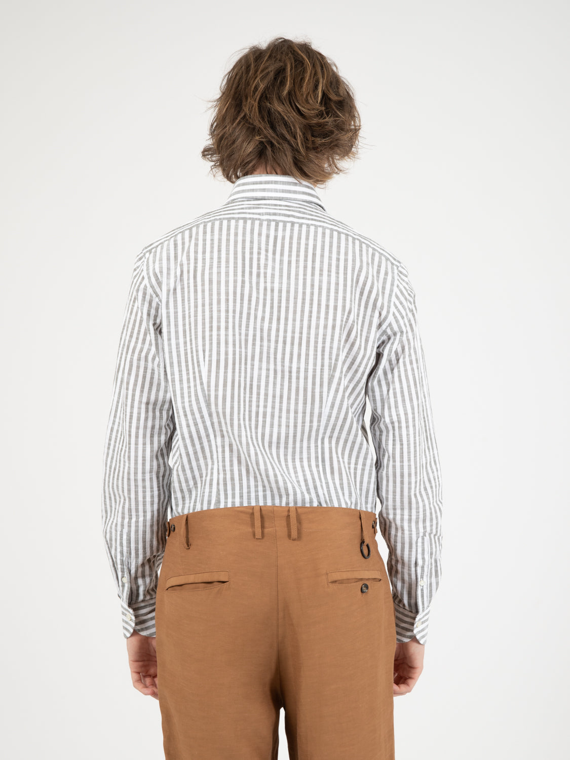 Camicia a righe bianco / verde