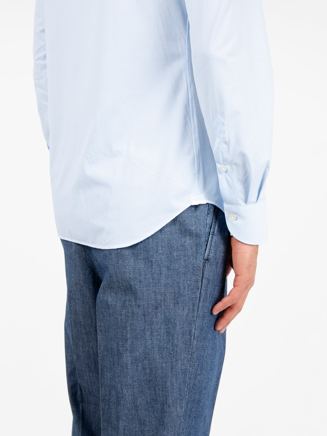 Active micro patterned white shirt