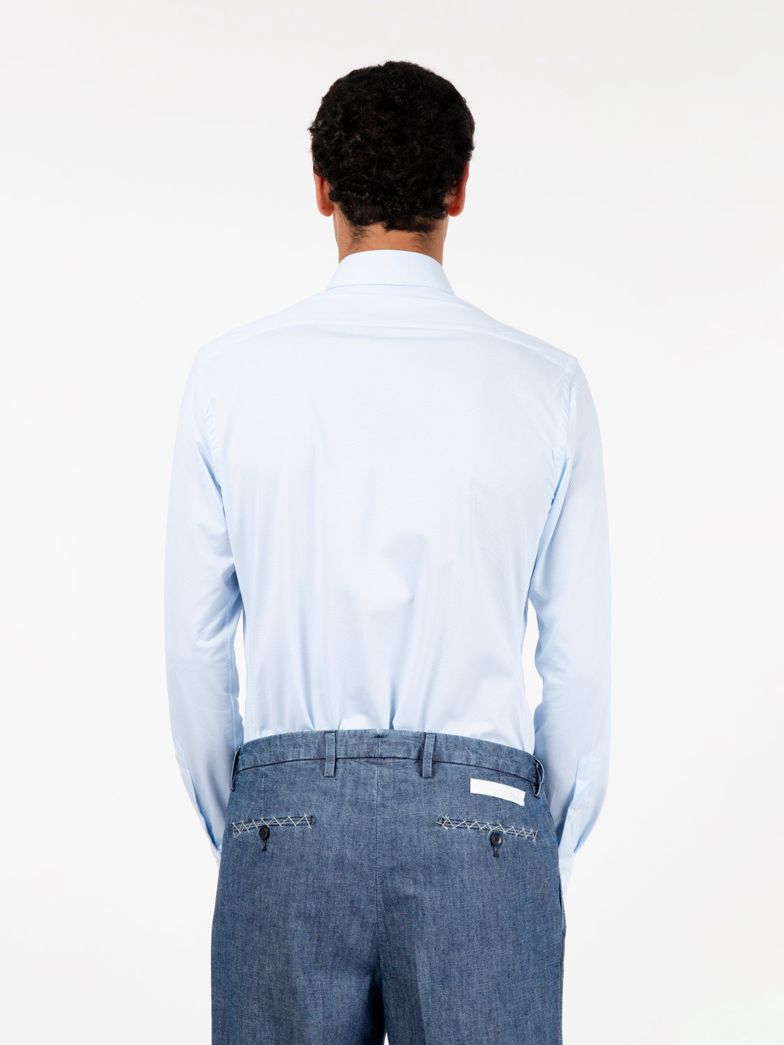 Active micro patterned white shirt
