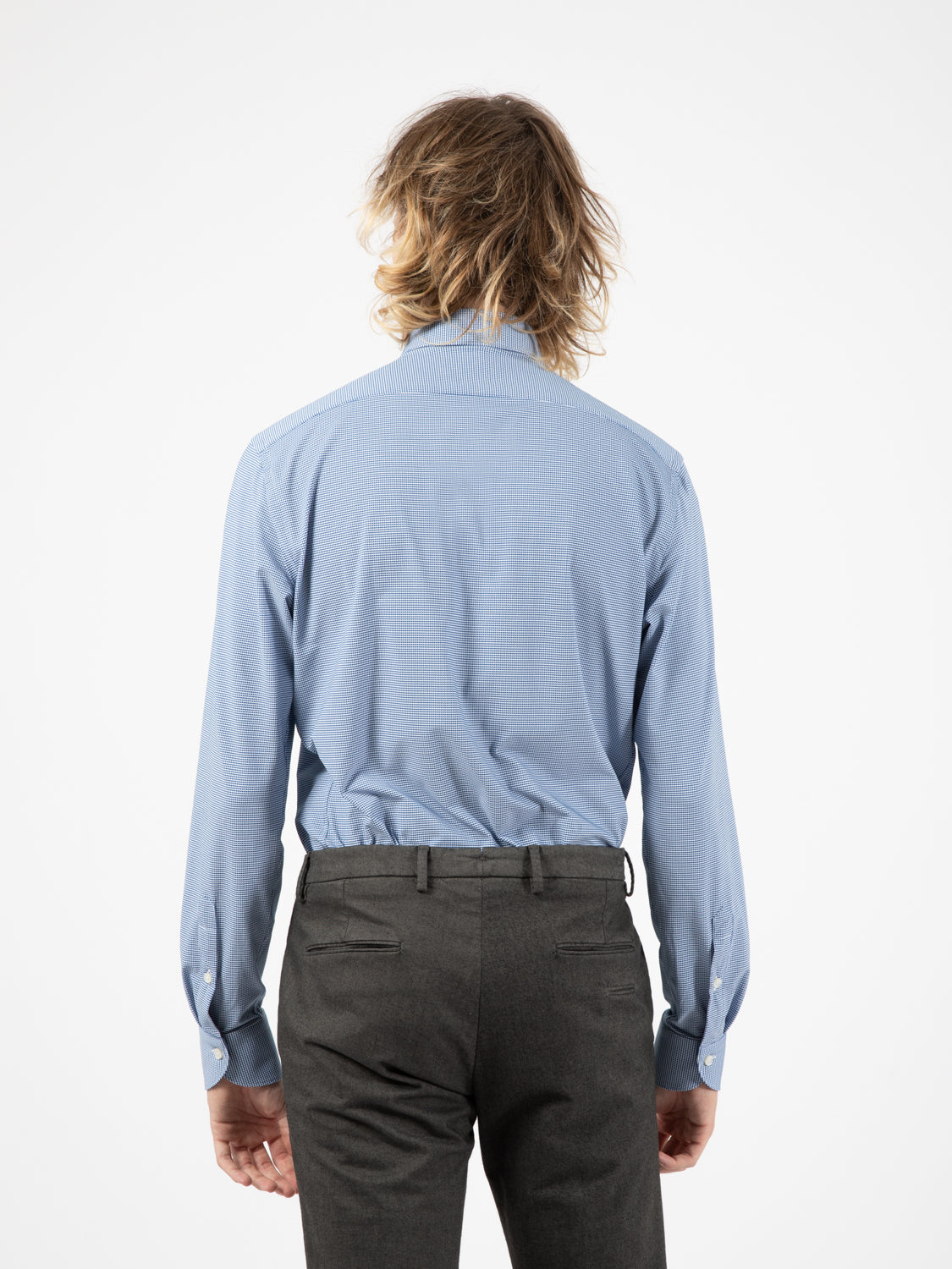 Camicia Active microfantasia blu