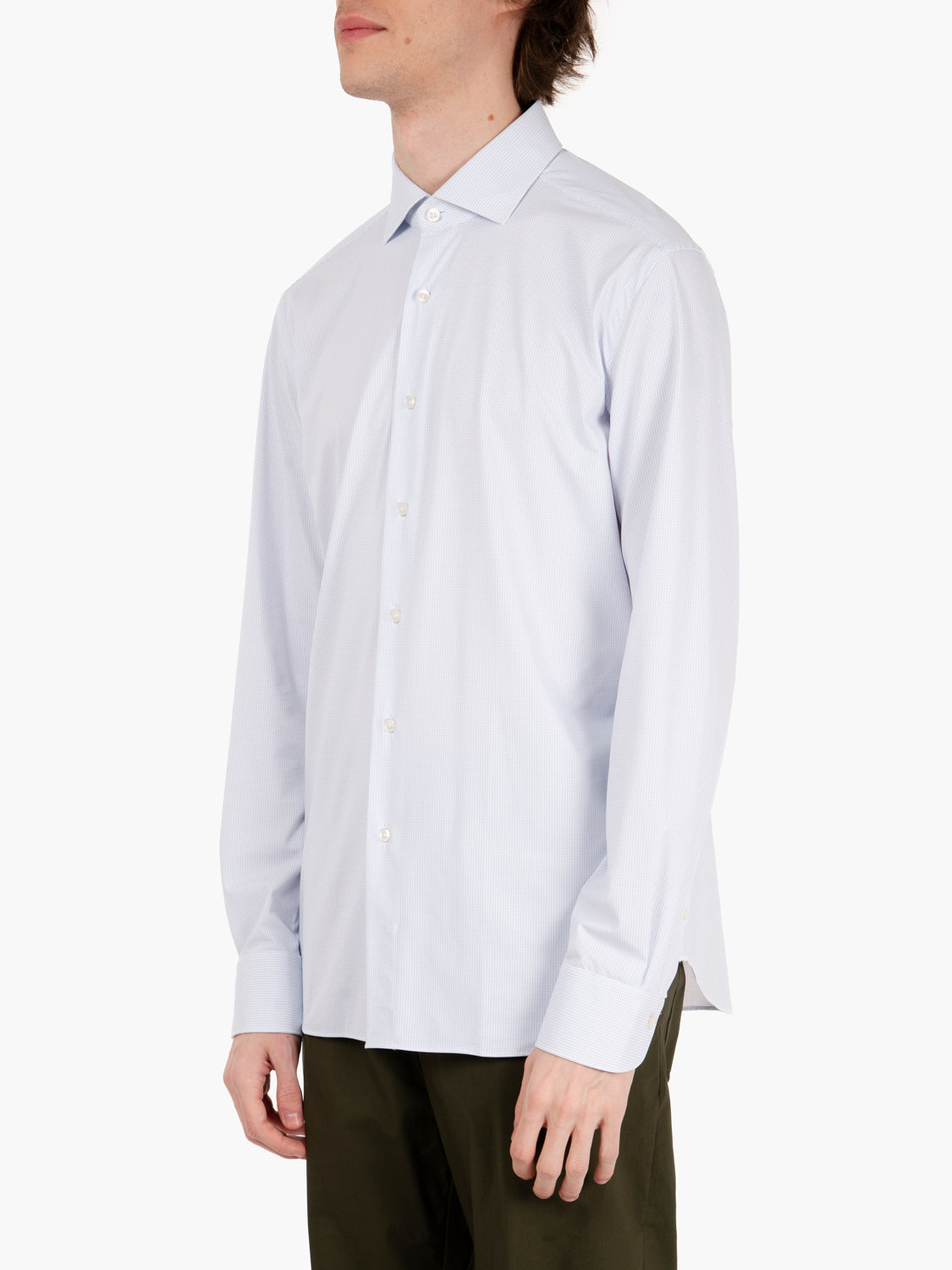 Active shirt micro-pattern dots white / blue