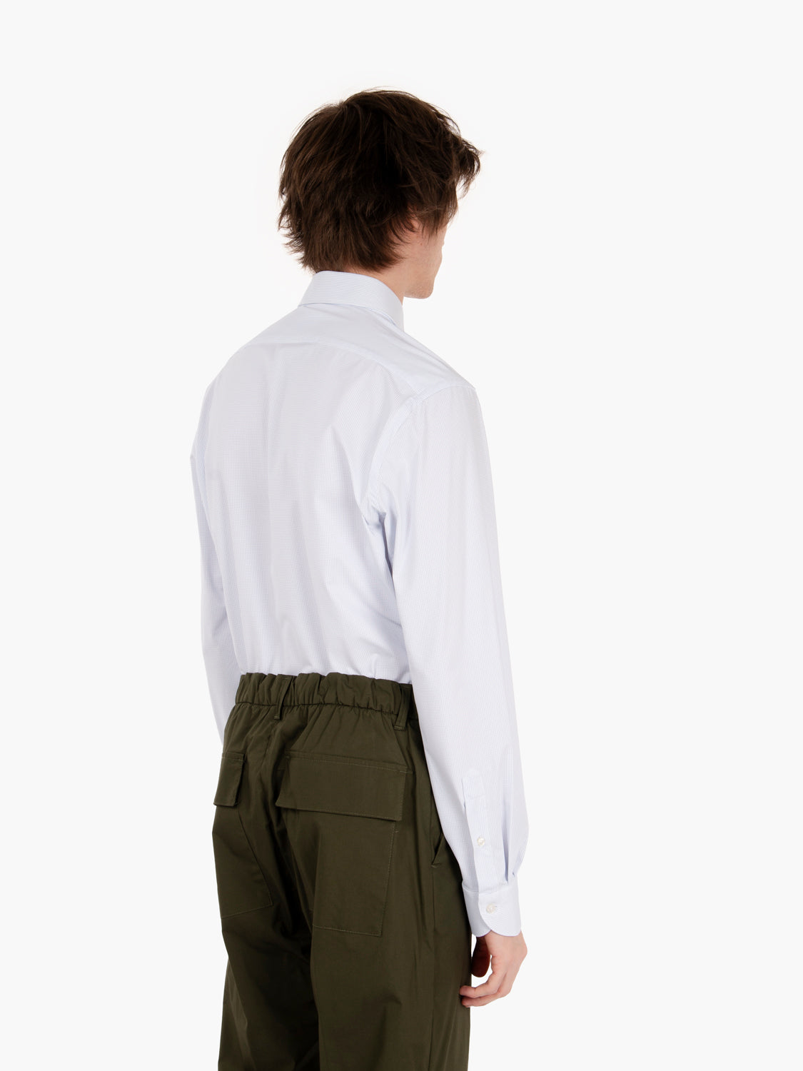 Active shirt micro-pattern dots white / blue