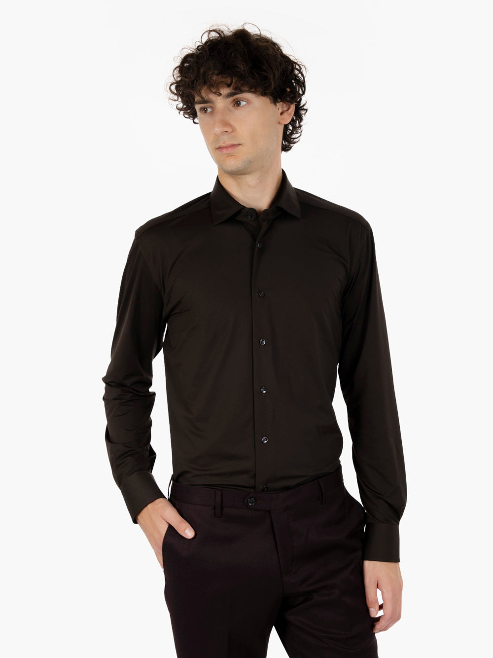 Camicia active tailor fit moro