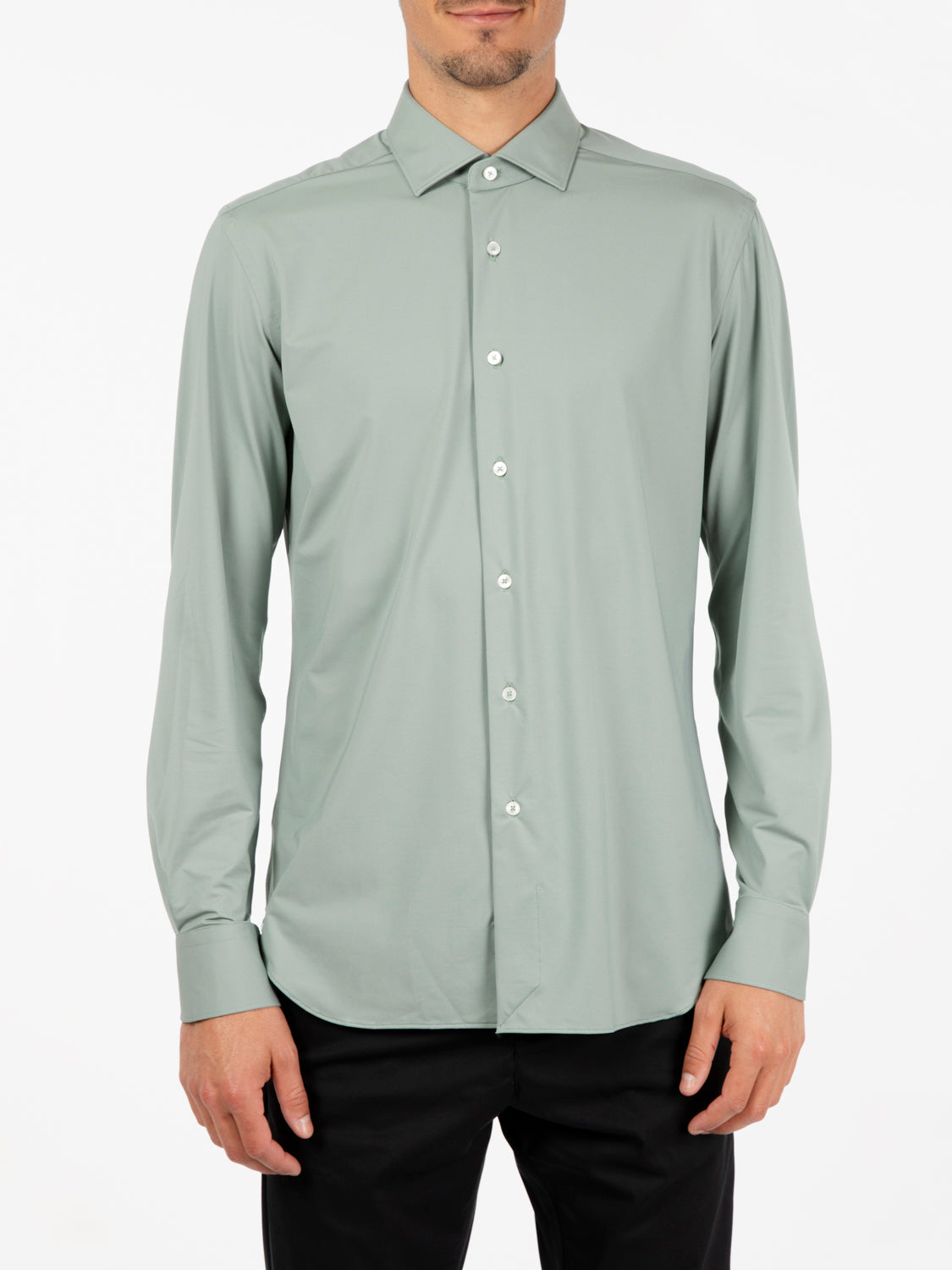 Camicia active tailor fit verde