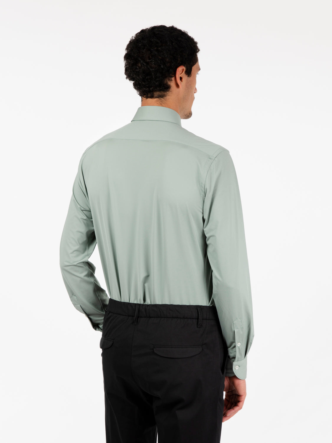 Camicia active tailor fit verde