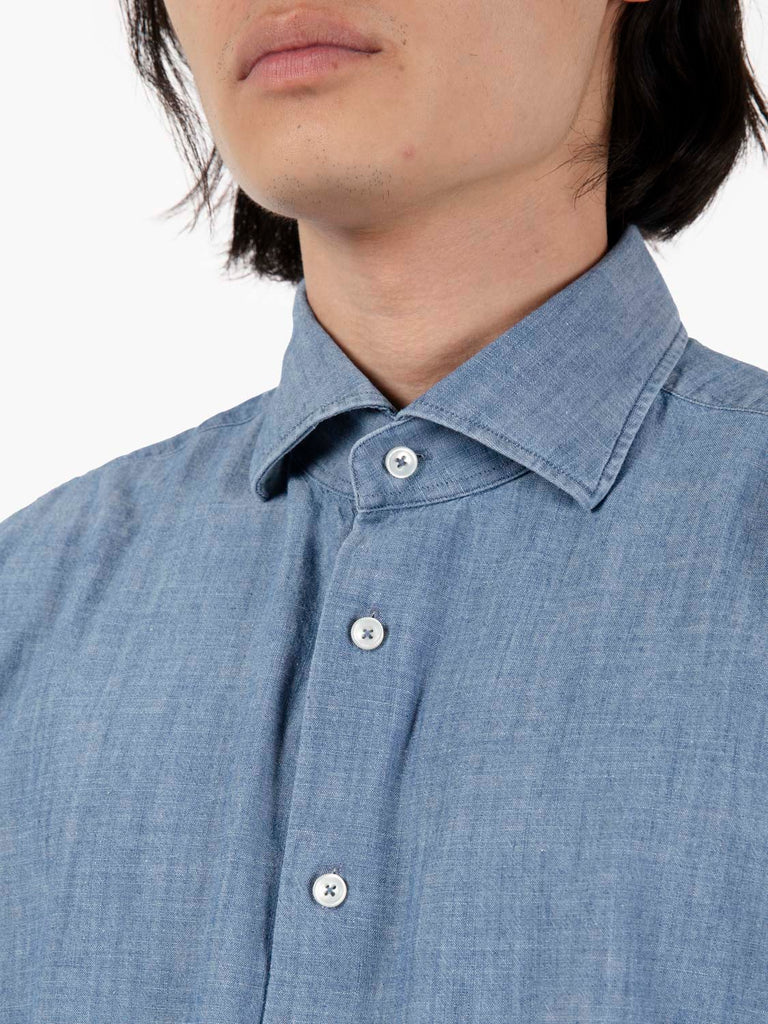 XACUS - Camicia Chambray denim azzurro