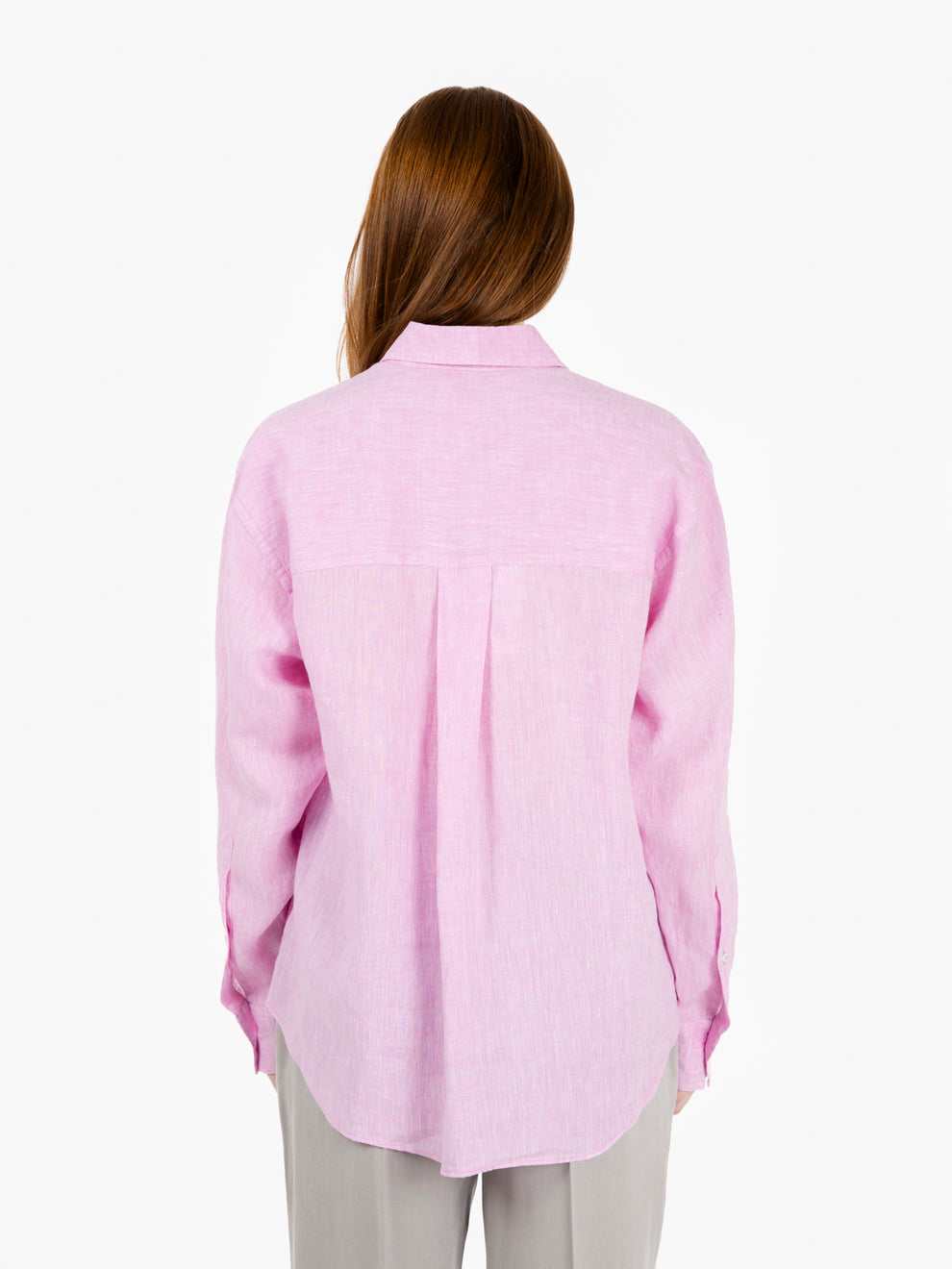 Camicia Dalia in lino rosa