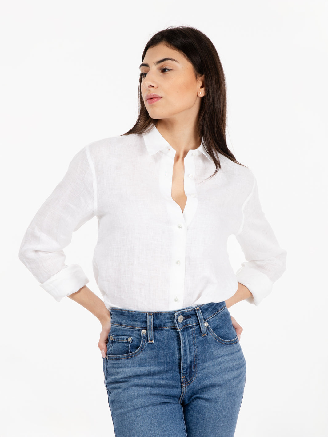 Camicia Marta lino bianco