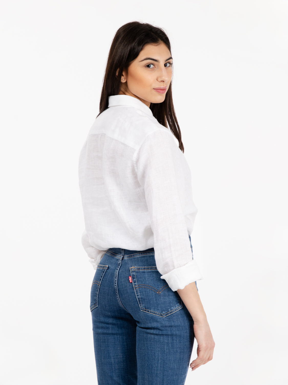 Marta white linen shirt