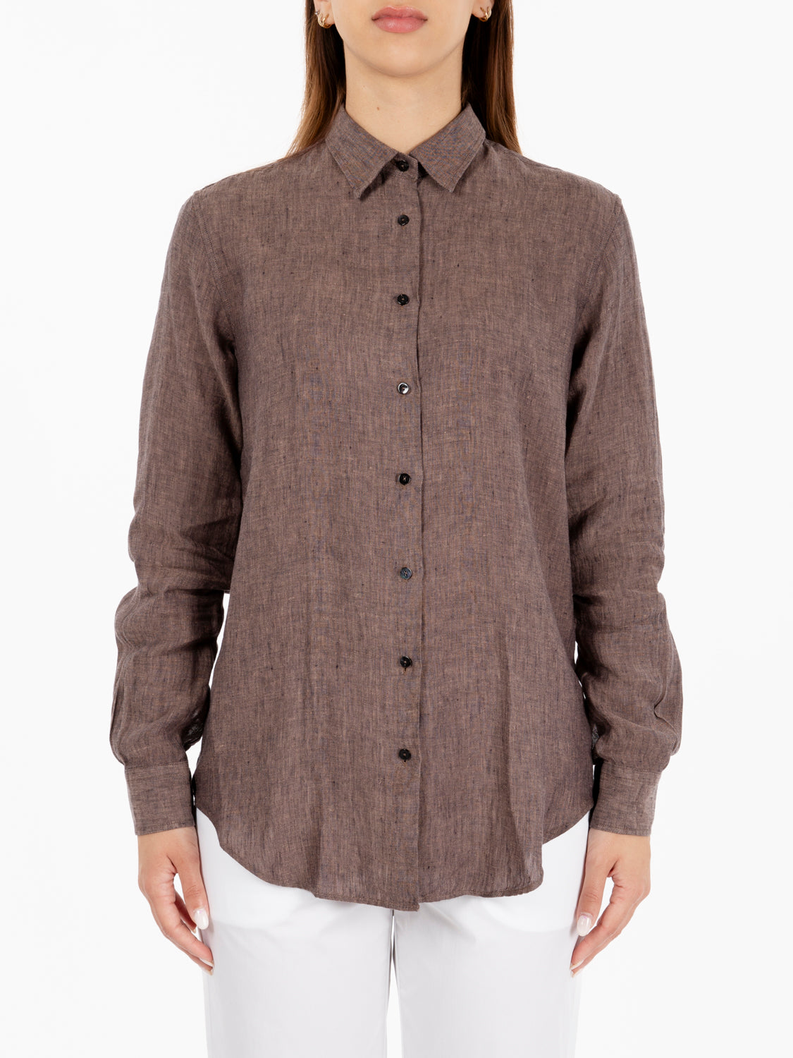 Marta dark linen shirt