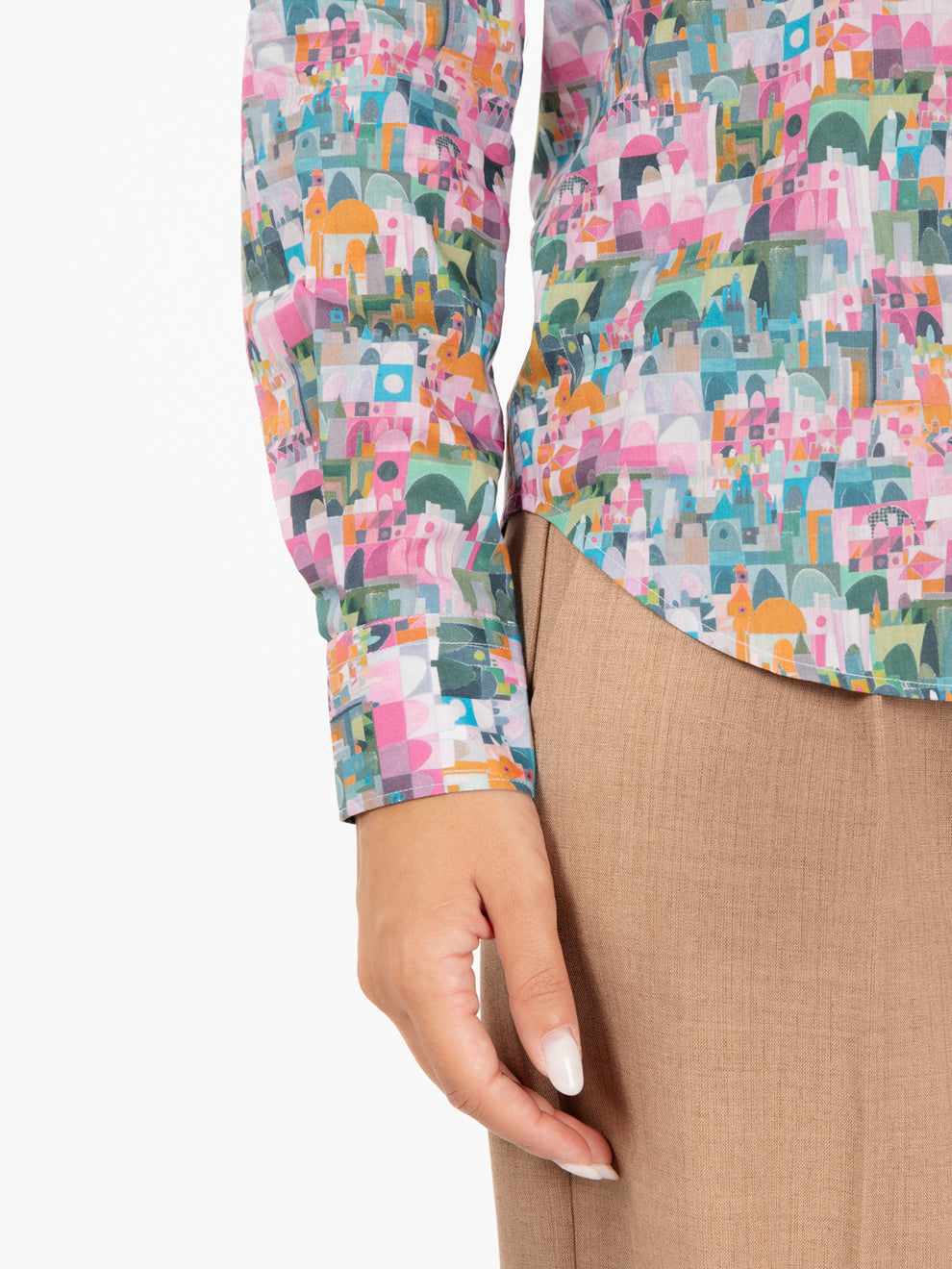 Camicia Pina in fantasia rosa