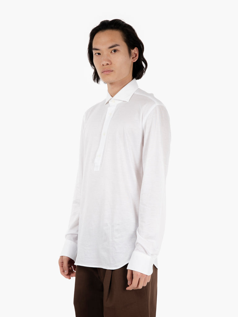 XACUS - Camicia polo in jersey bianco