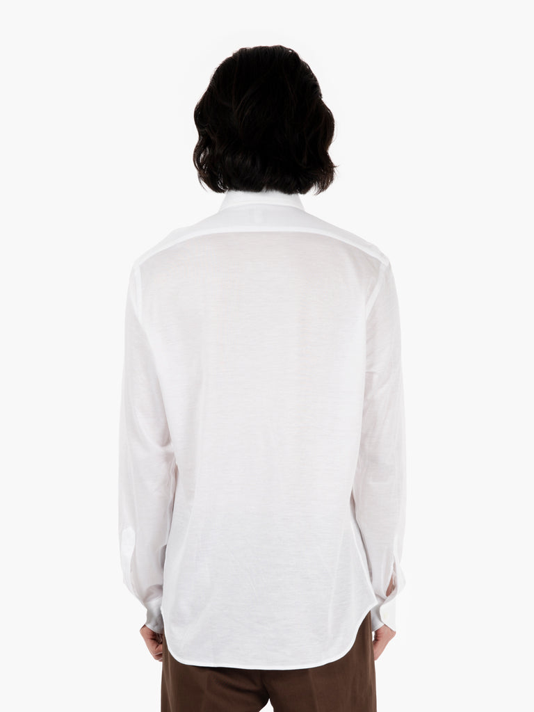 XACUS - Camicia polo in jersey bianco