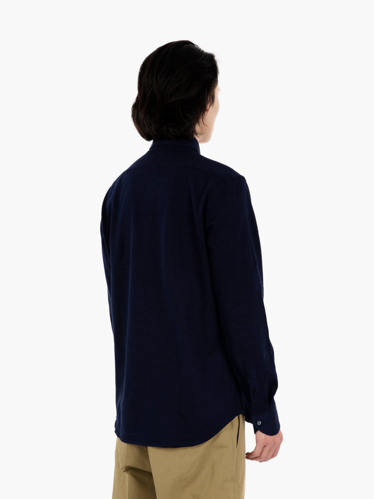 XACUS - Camicia polo in jersey blu