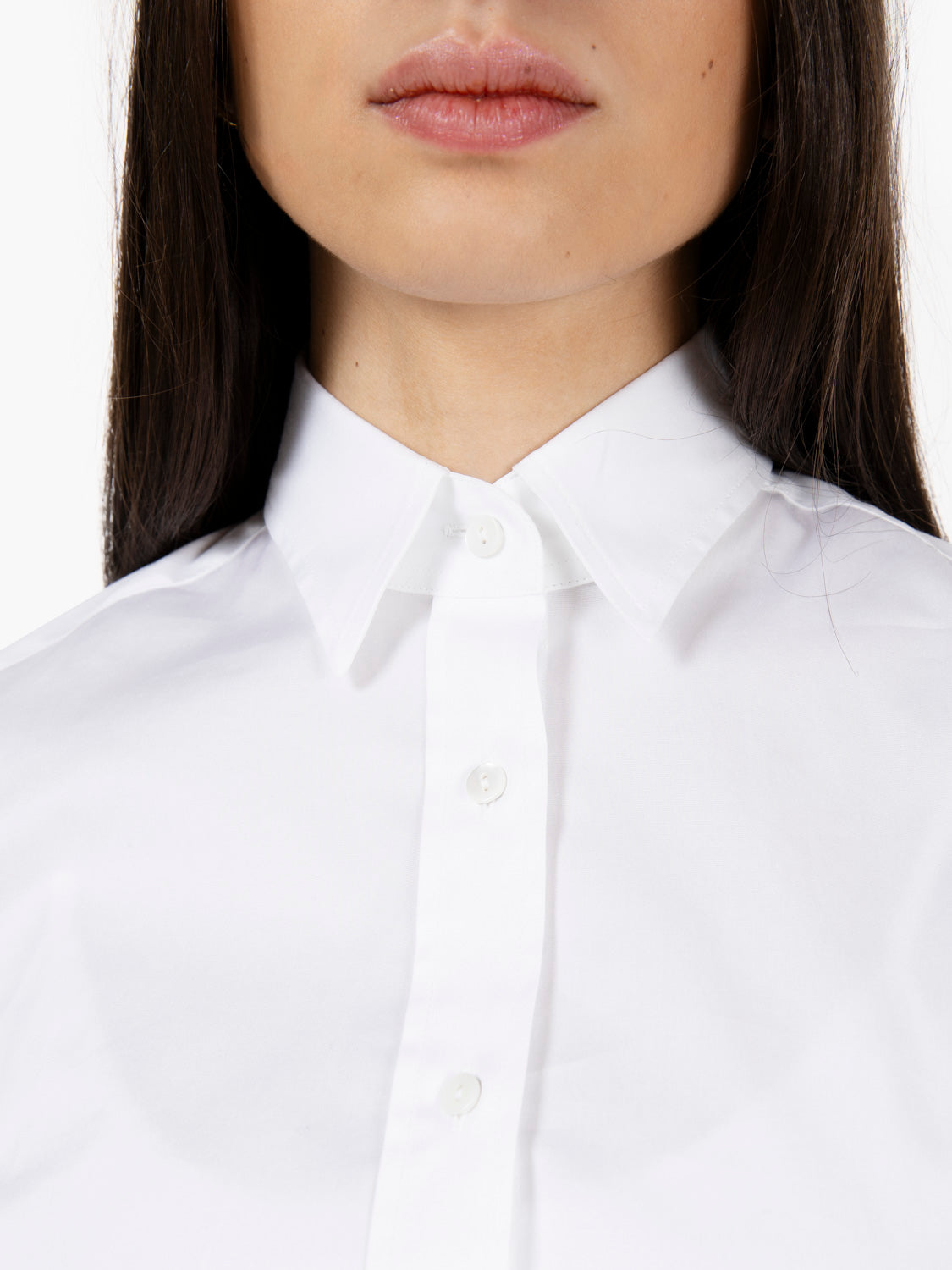 Camicia Sara in cotone stretch bianca
