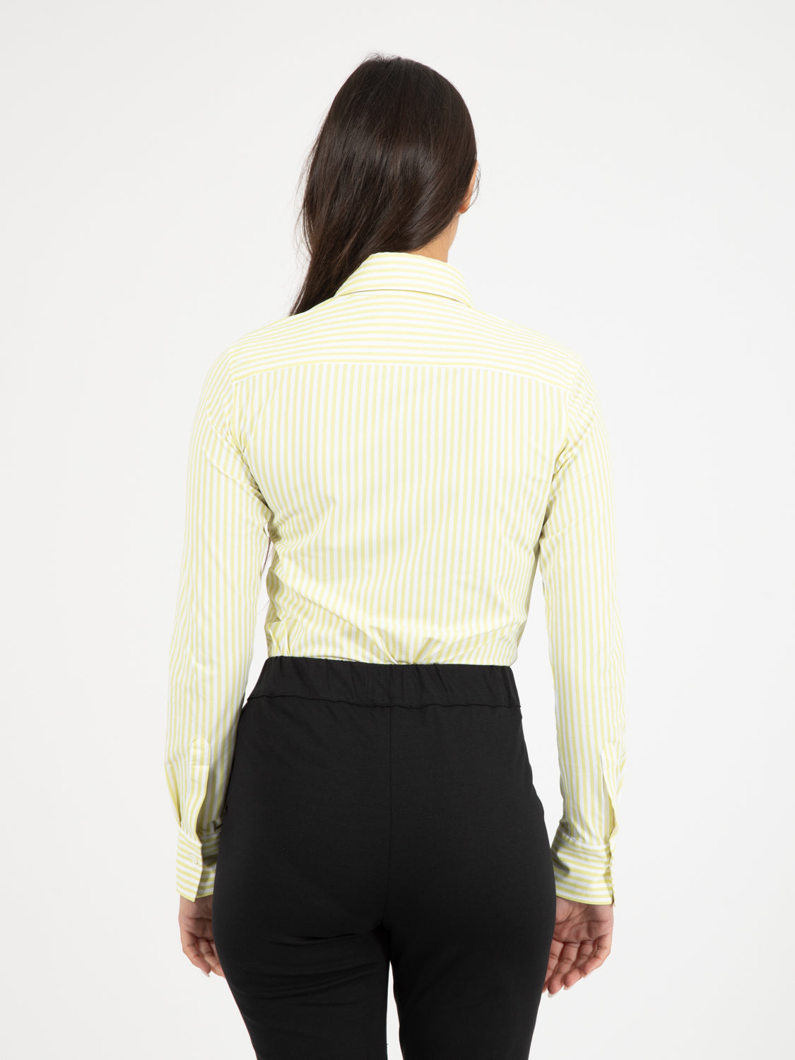 Camicia Sara KT Active a righe bianco / lime