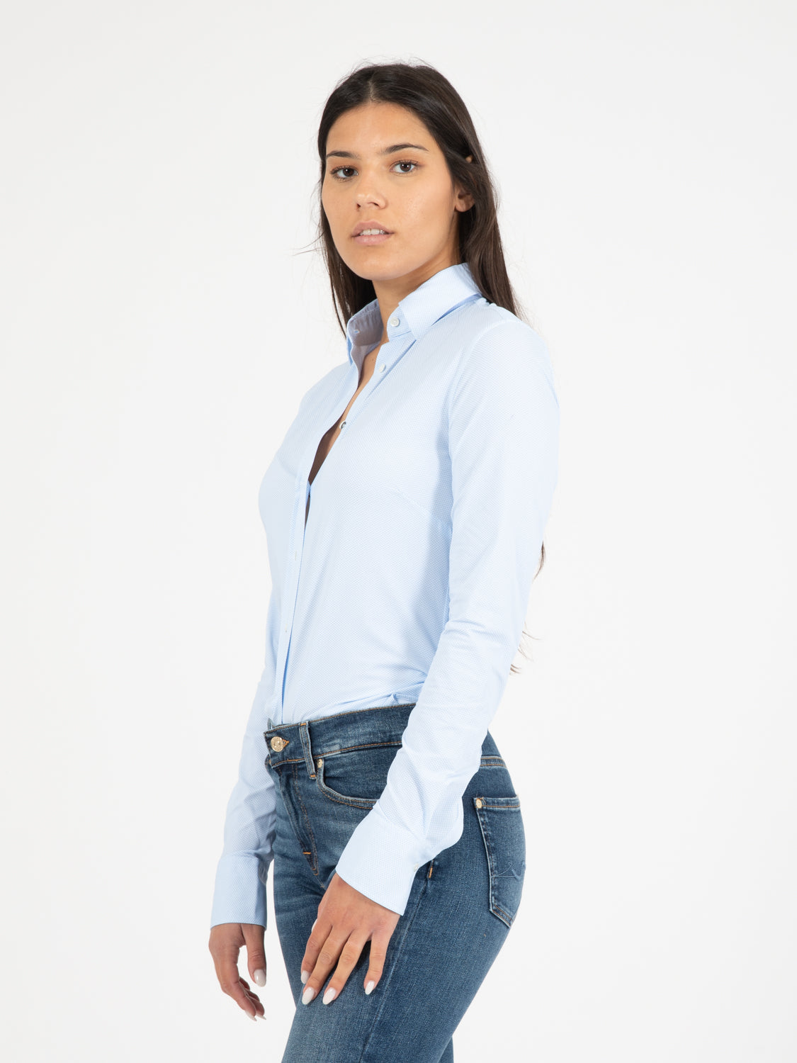 Camicia Sara KT Active bianco / azzurro