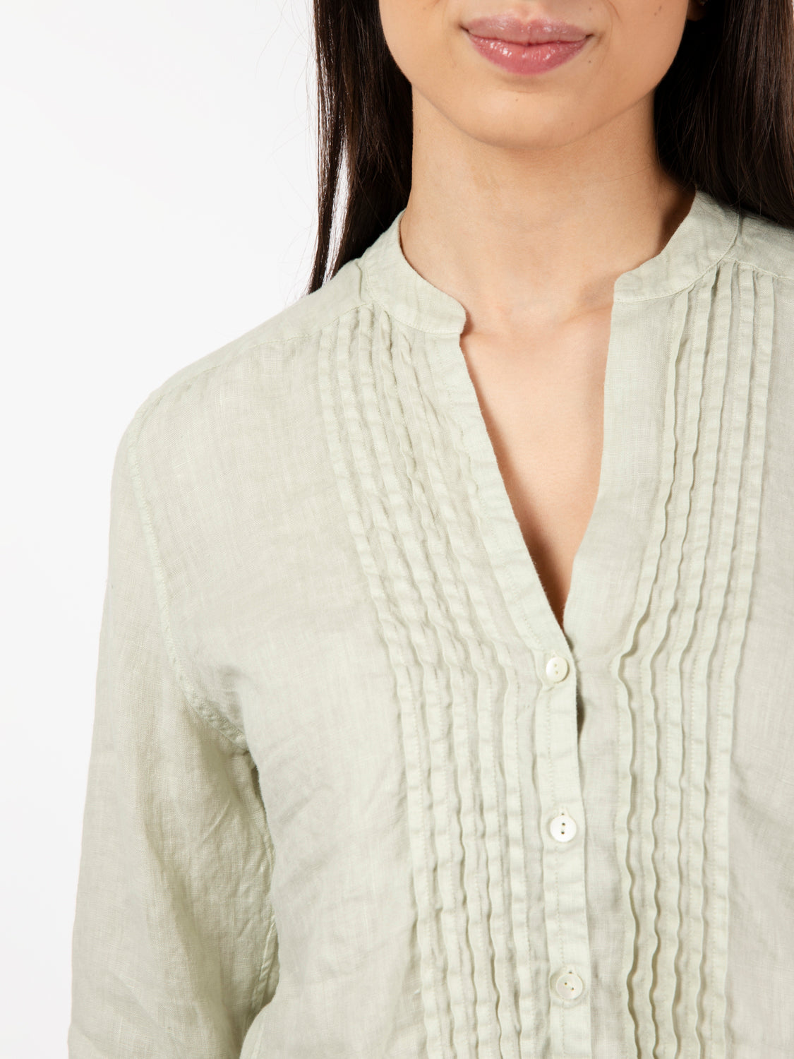 Camicia Sophie in lino verde