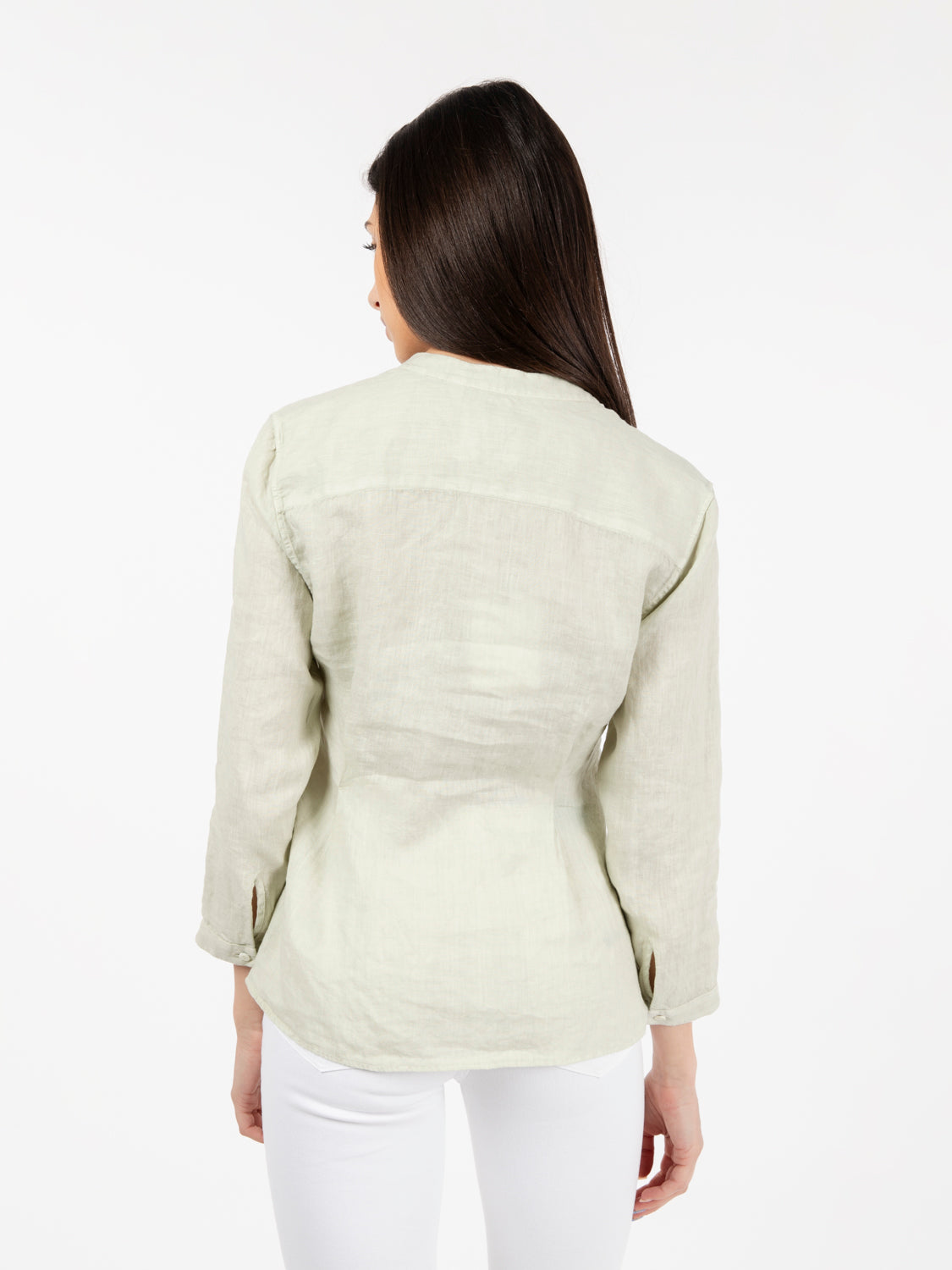 Camicia Sophie in lino verde