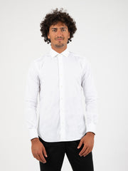 XACUS - Camicia stretch slim fit bianco