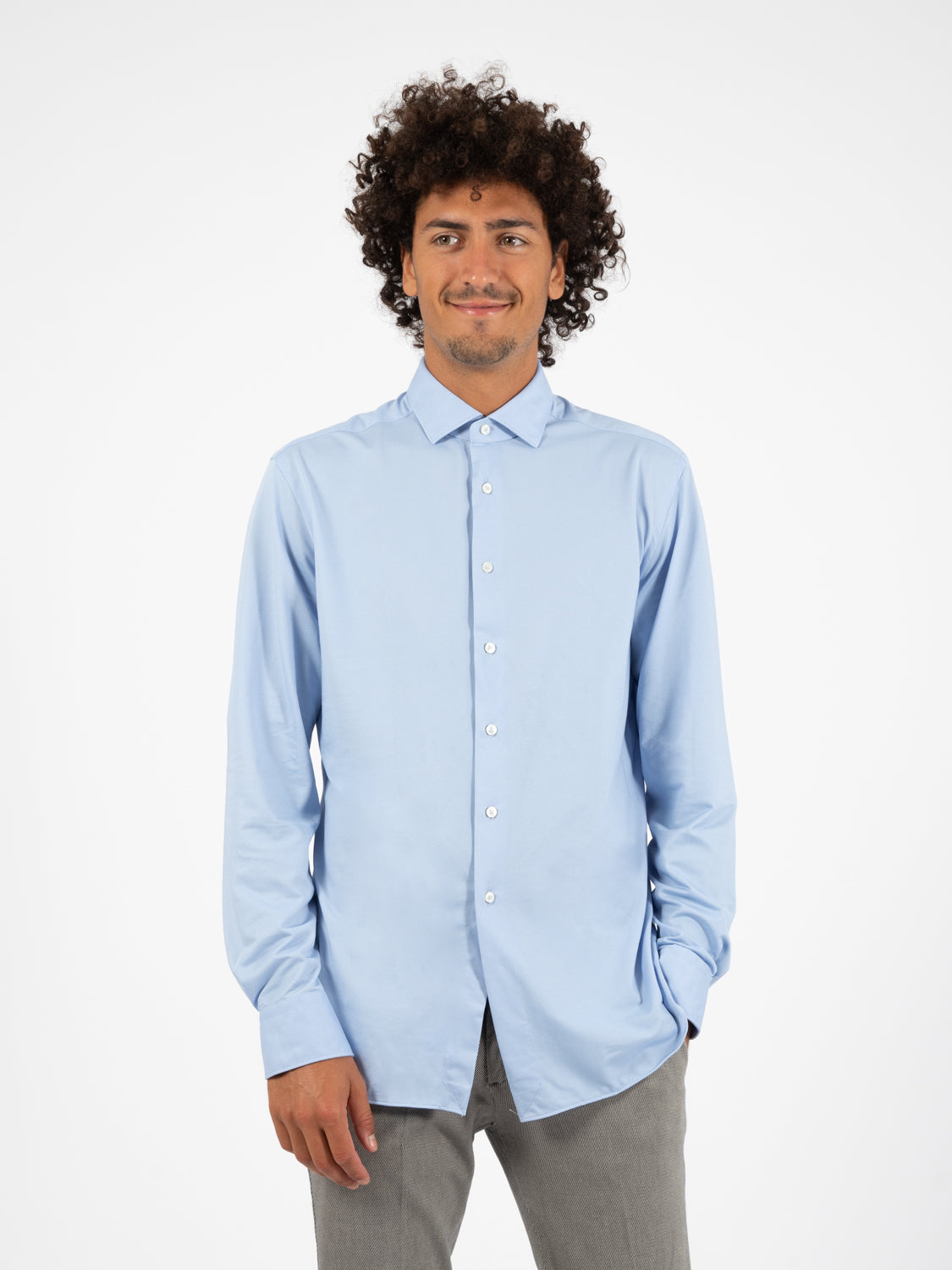 Camicia tessuto flex azzurro