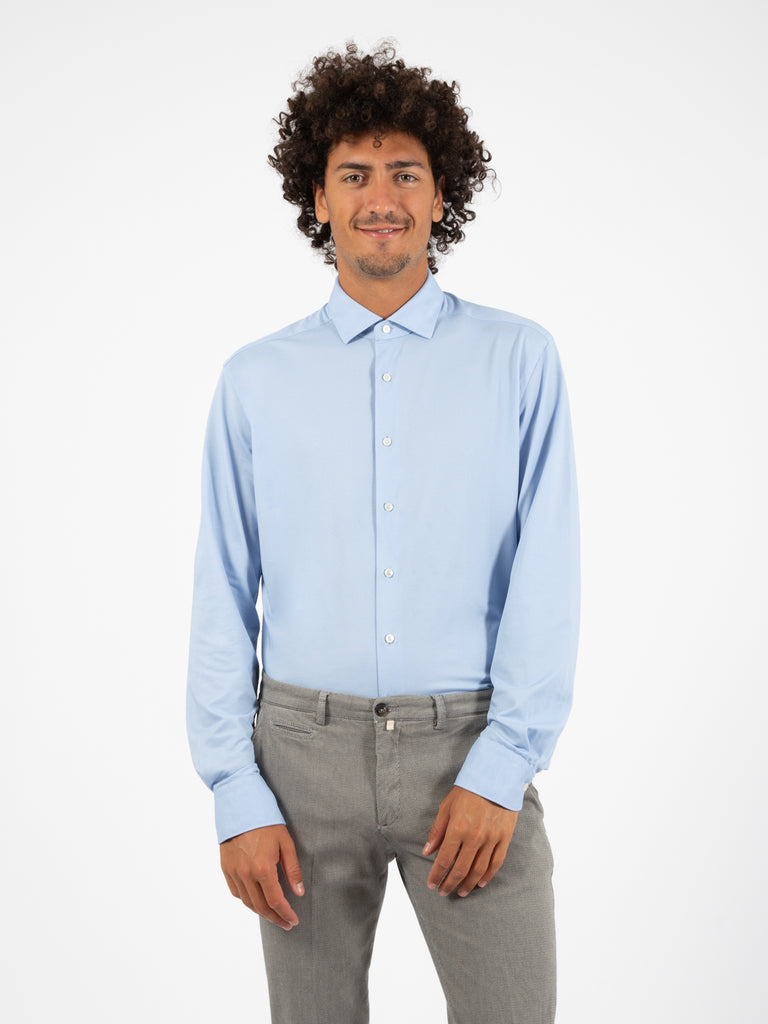 XACUS - Camicia tessuto flex azzurro