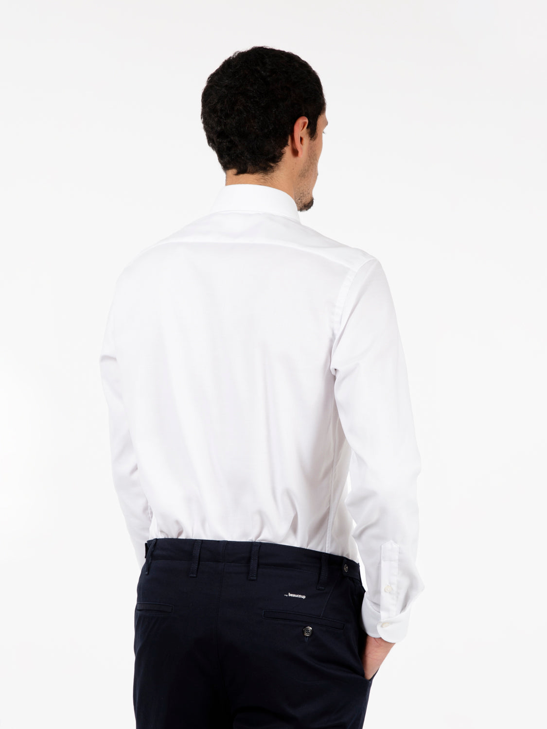 Wrinkle travel white shirt