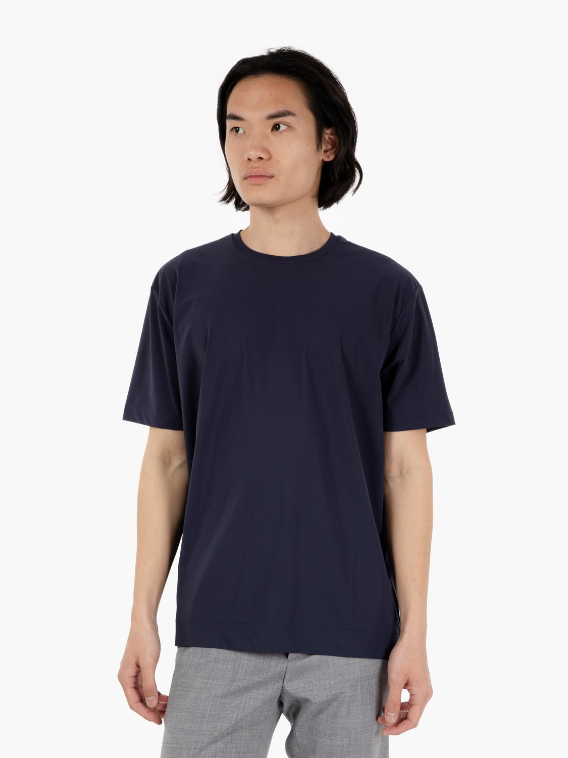 T-shirt in tessuto tecnico blu