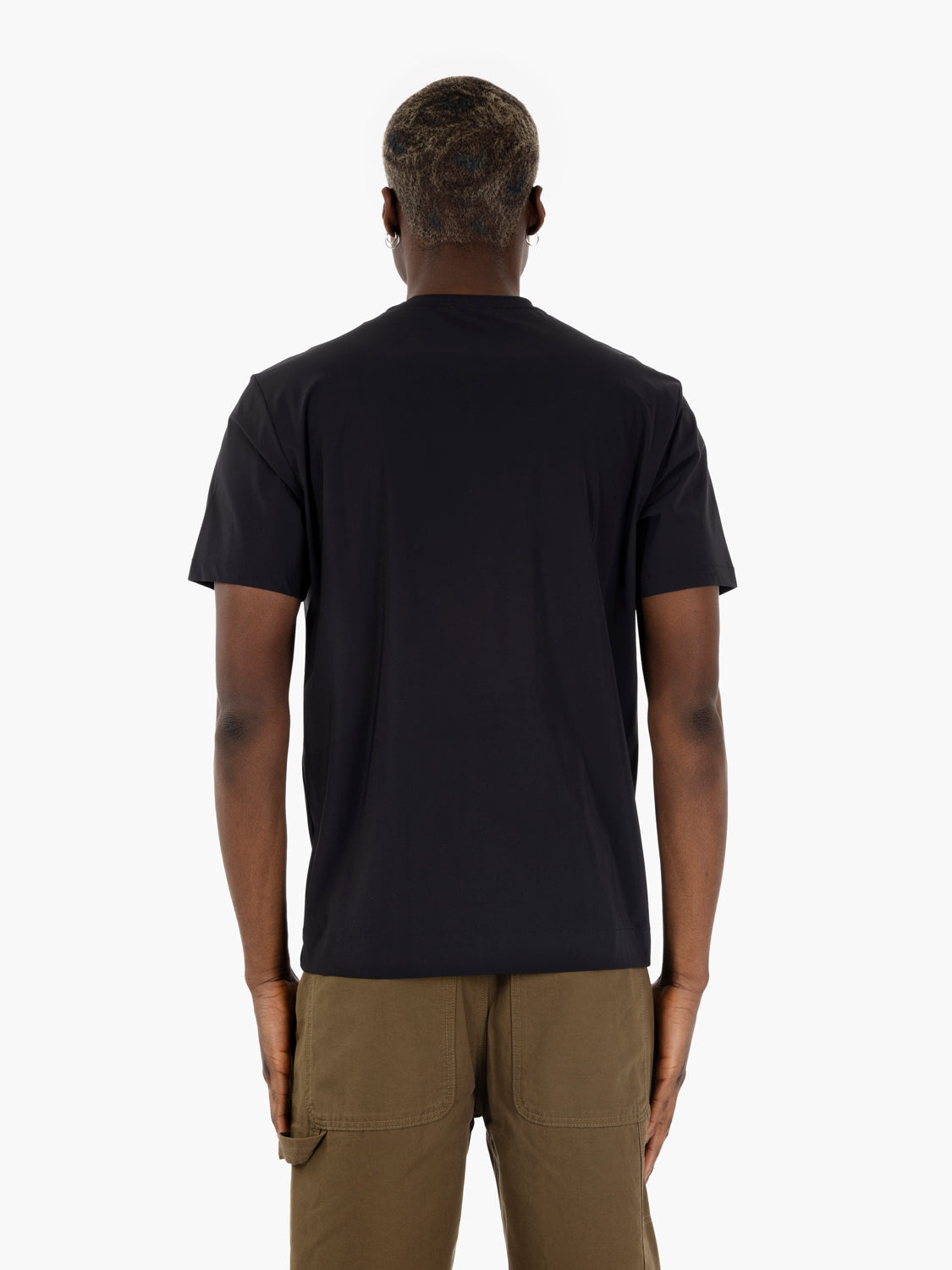 T-shirt in tessuto tecnico nero