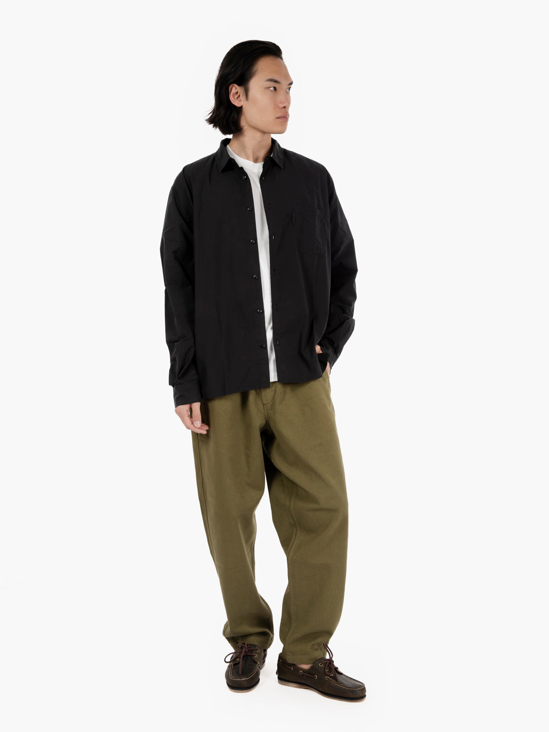 Curtis pocket black shirt