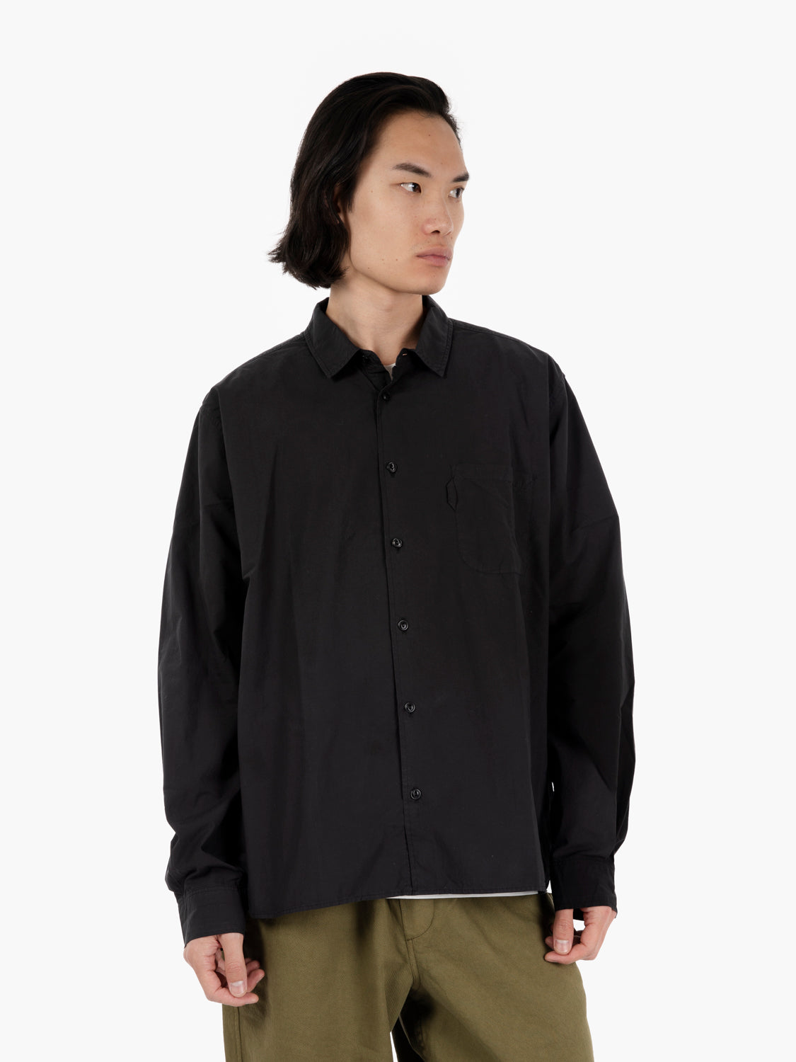 Curtis pocket black shirt