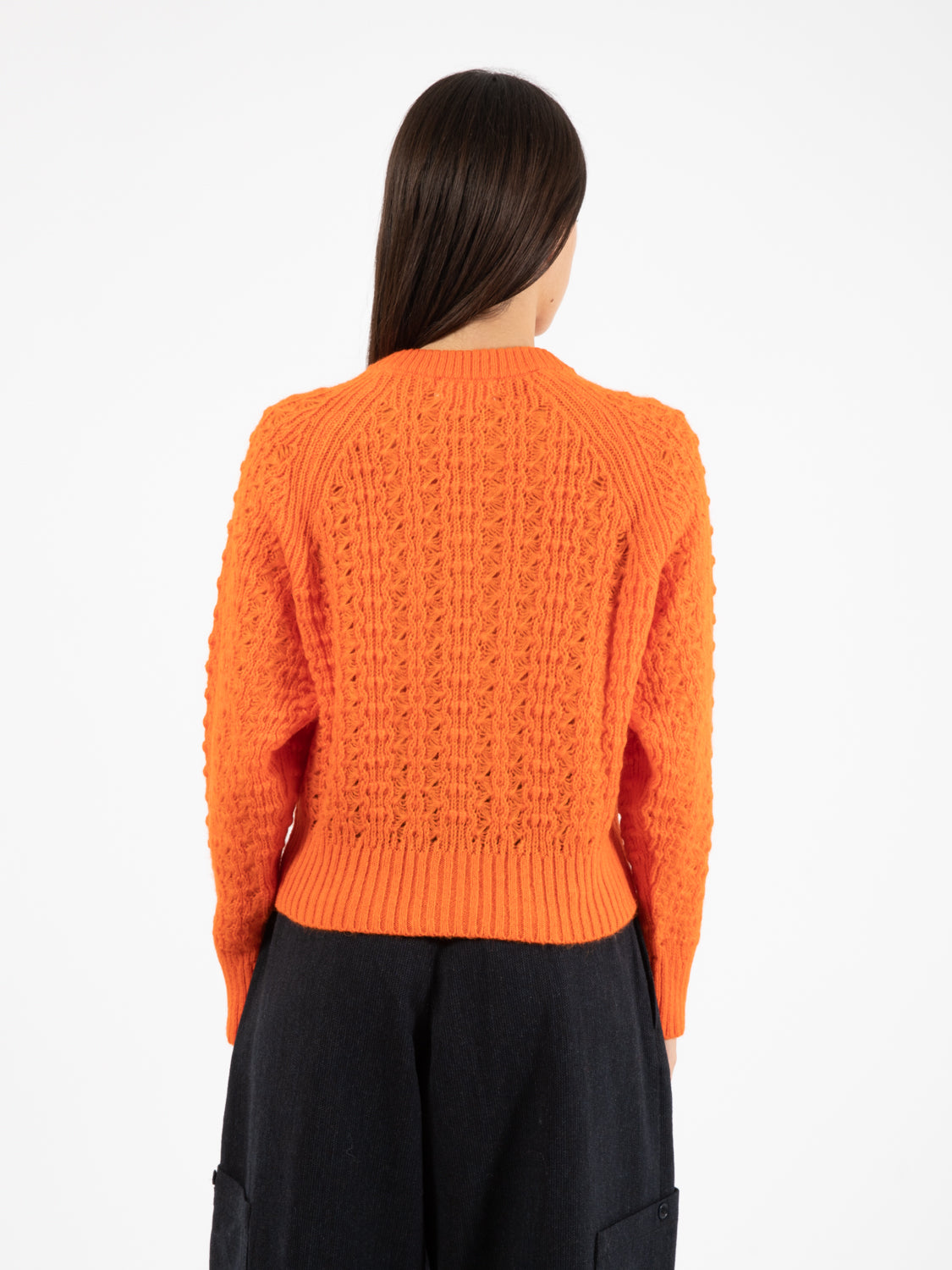Foxtail Orange Short Cardigan