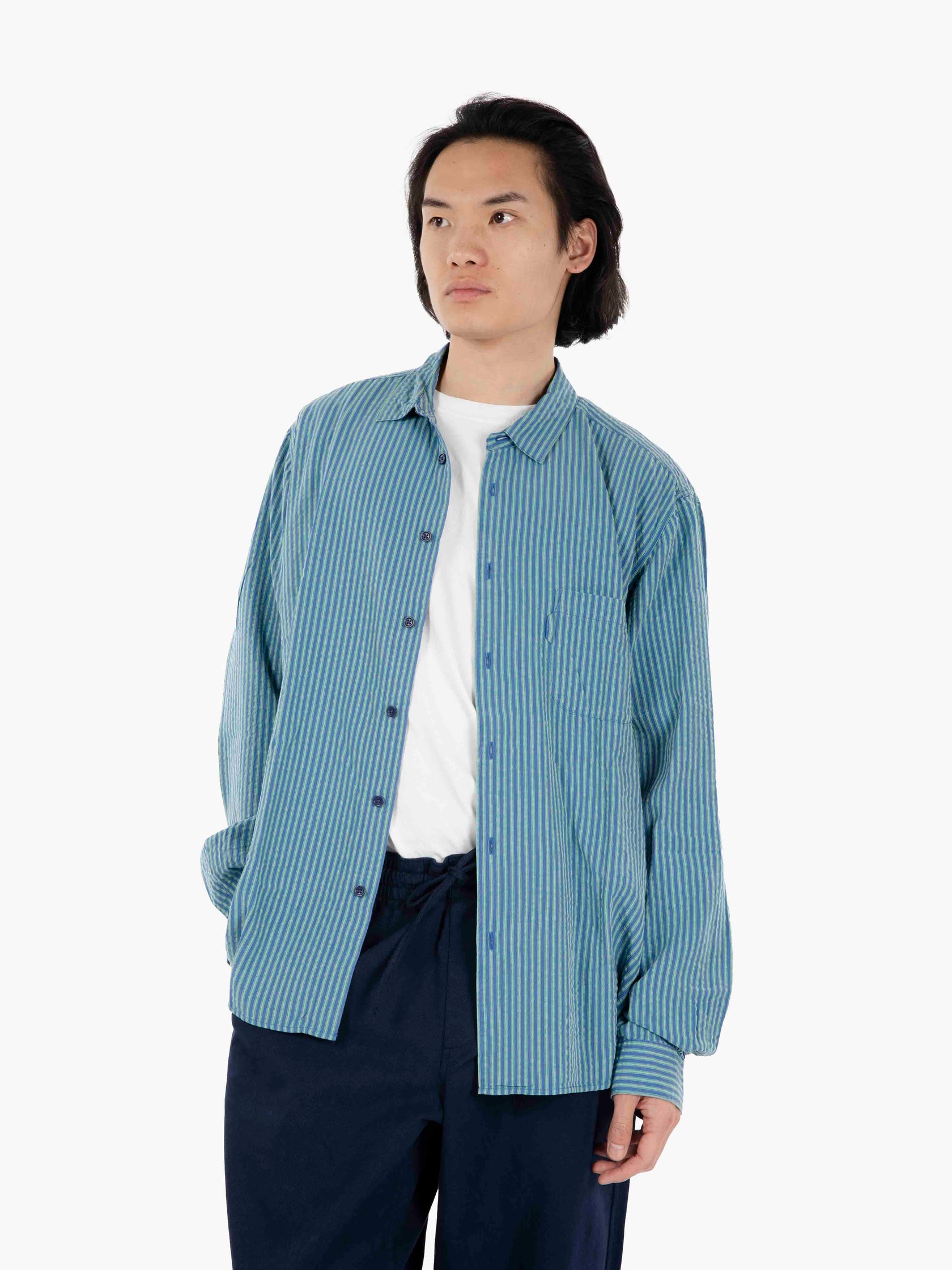 Curtis long sleeve shirt blue / green