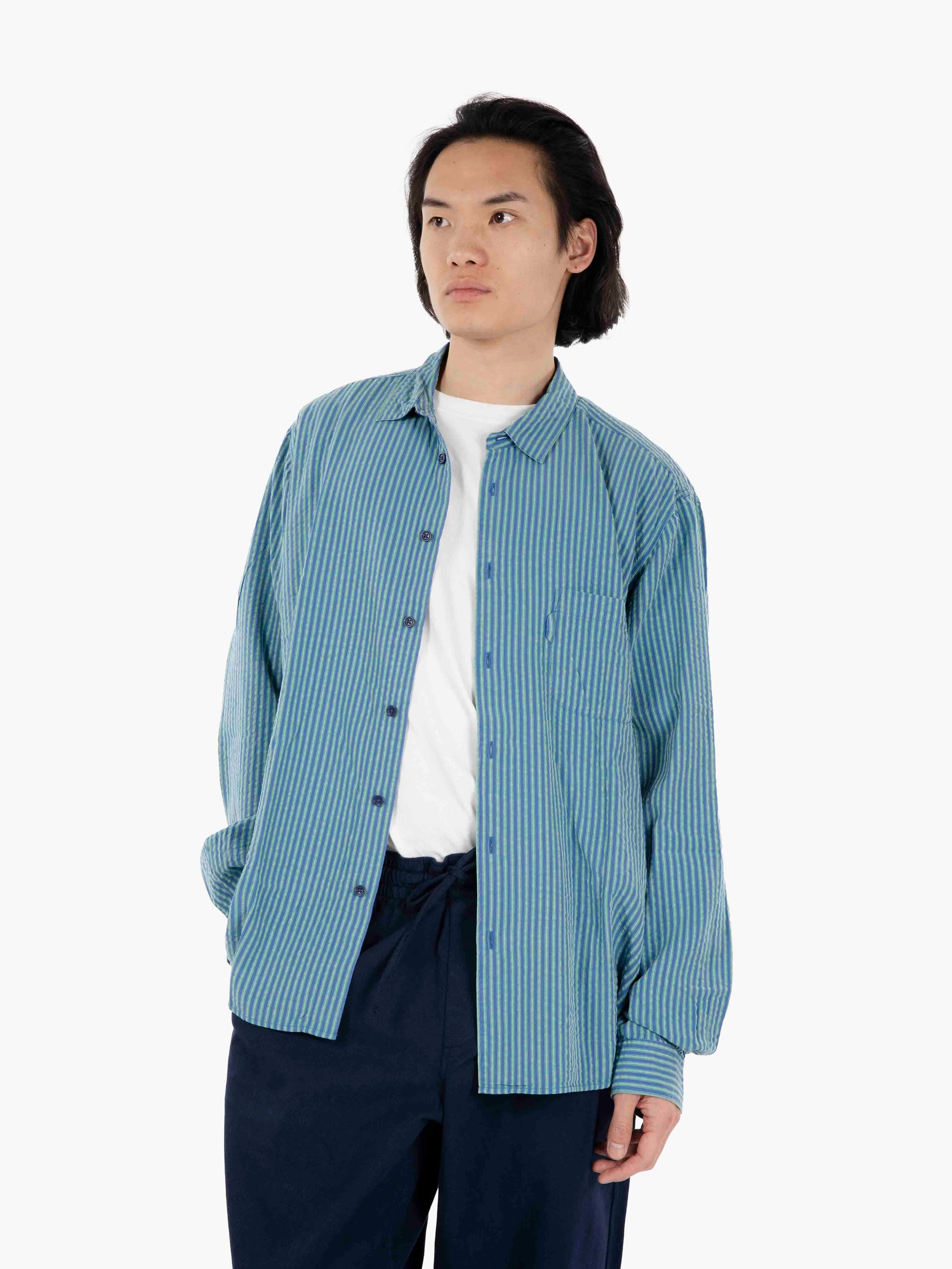 Curtis long sleeve shirt blue / green