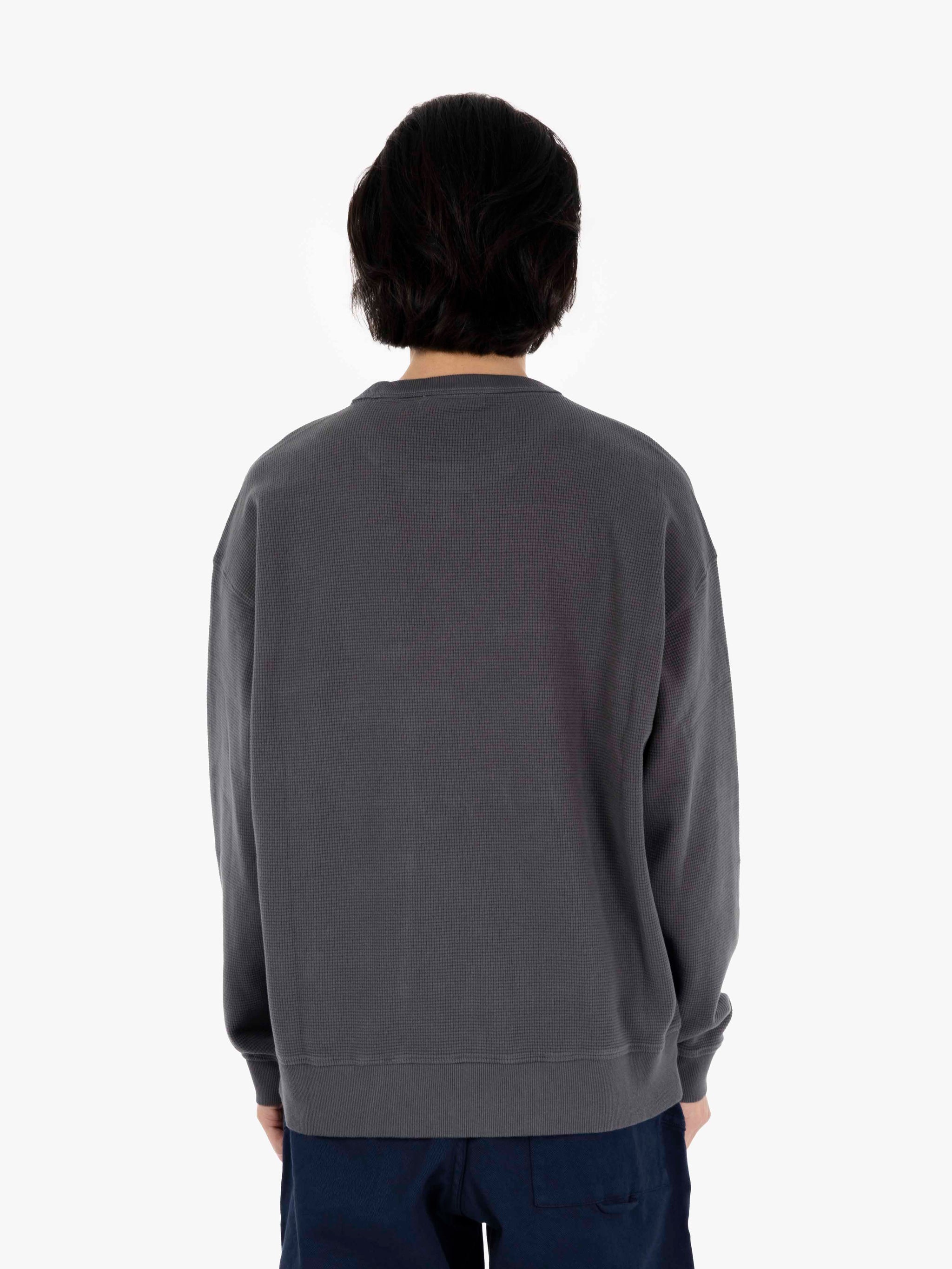 Versatile oversized sweatshirt top grey