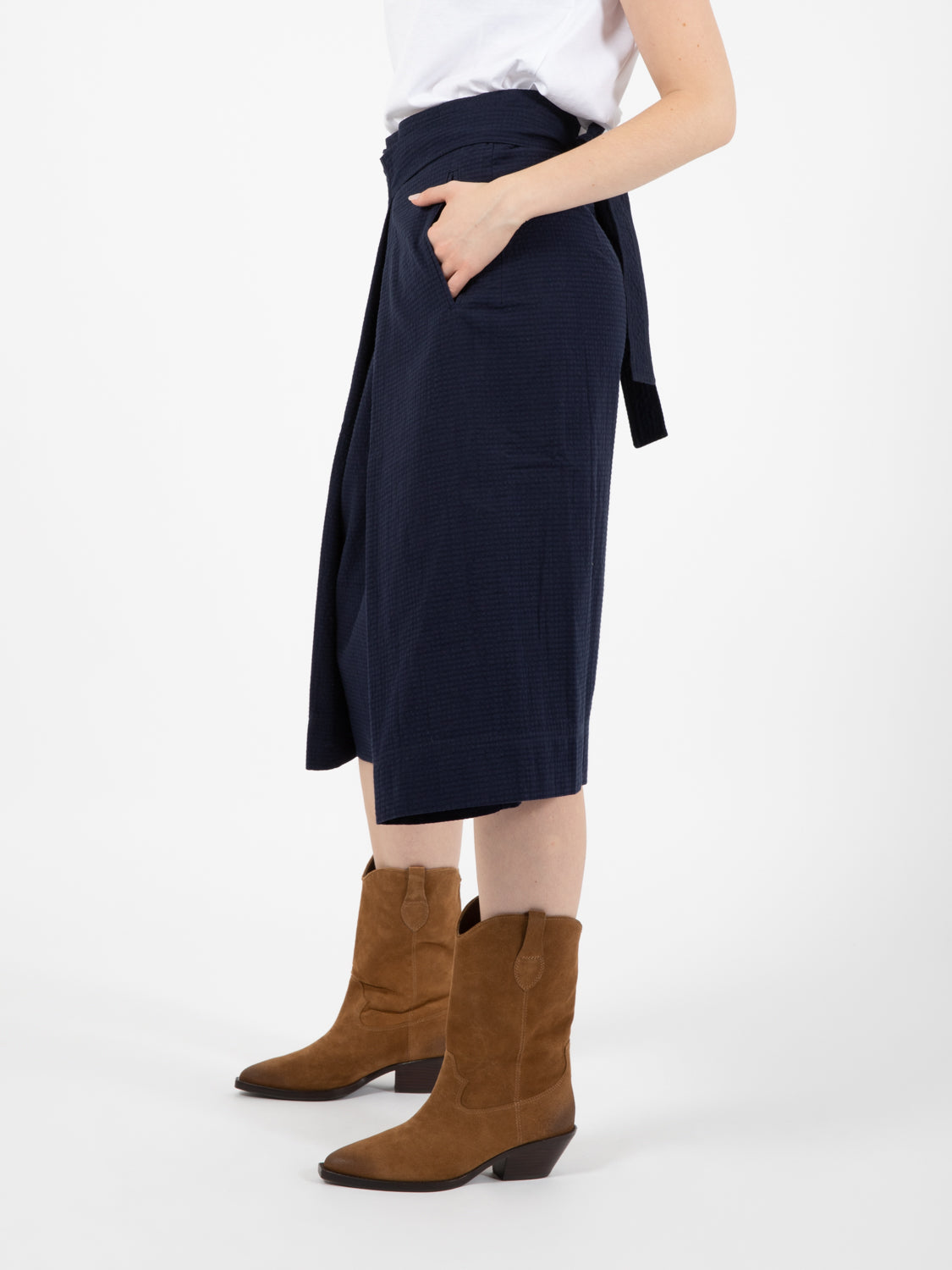 George Indigo Midi Skirt
