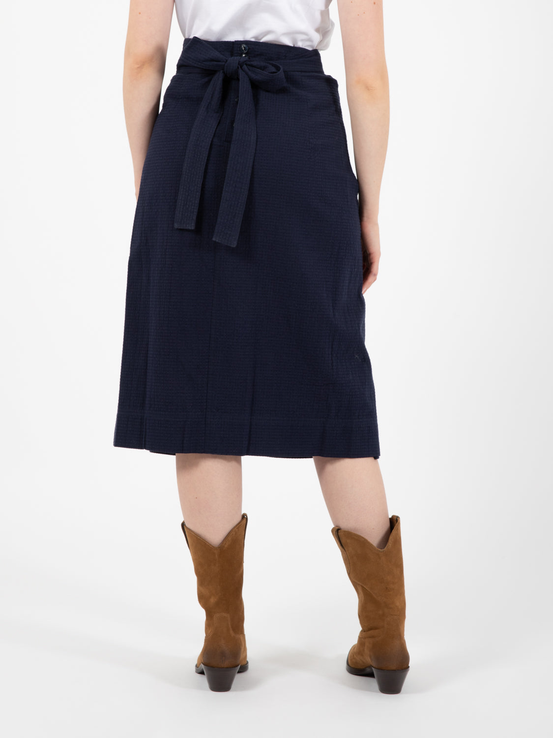 George Indigo Midi Skirt