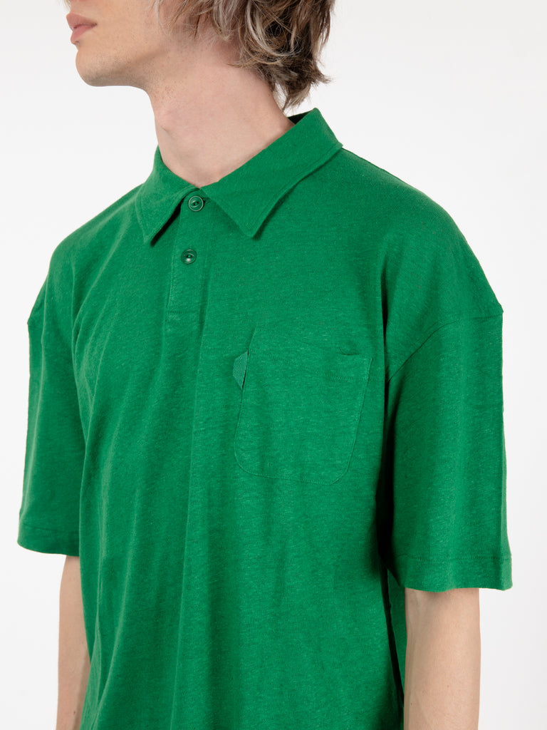 YMC - Ivy polo t-shirt green