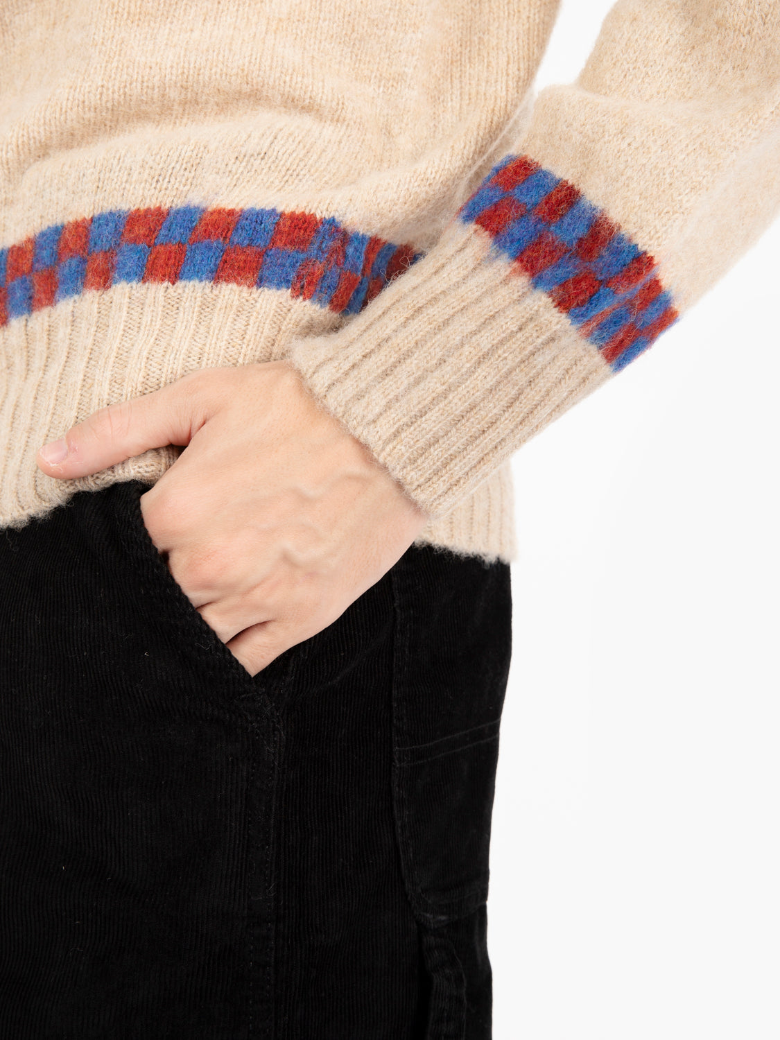 Ecru checker sweater