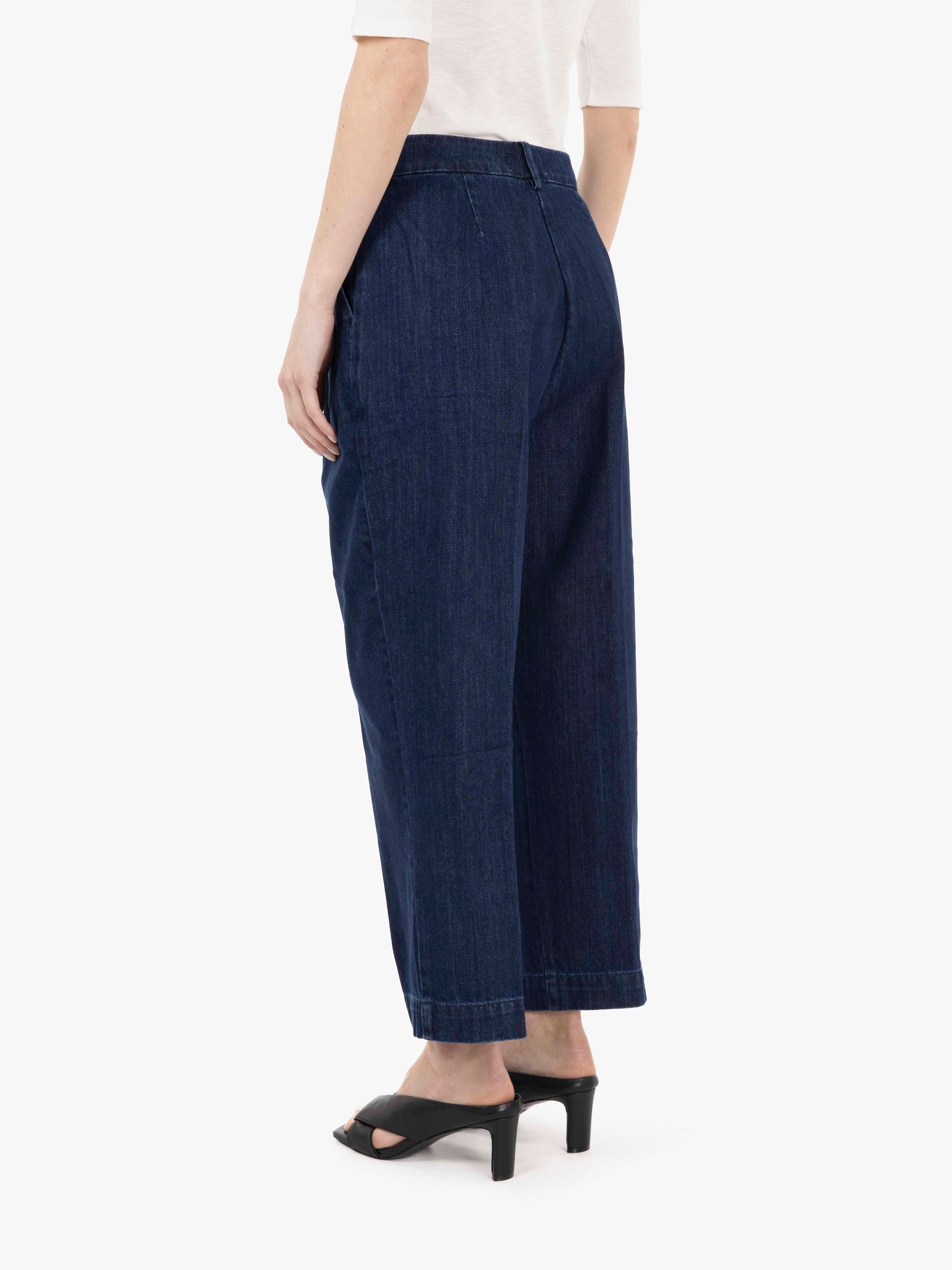 Pantaloni Market con pinces indigo