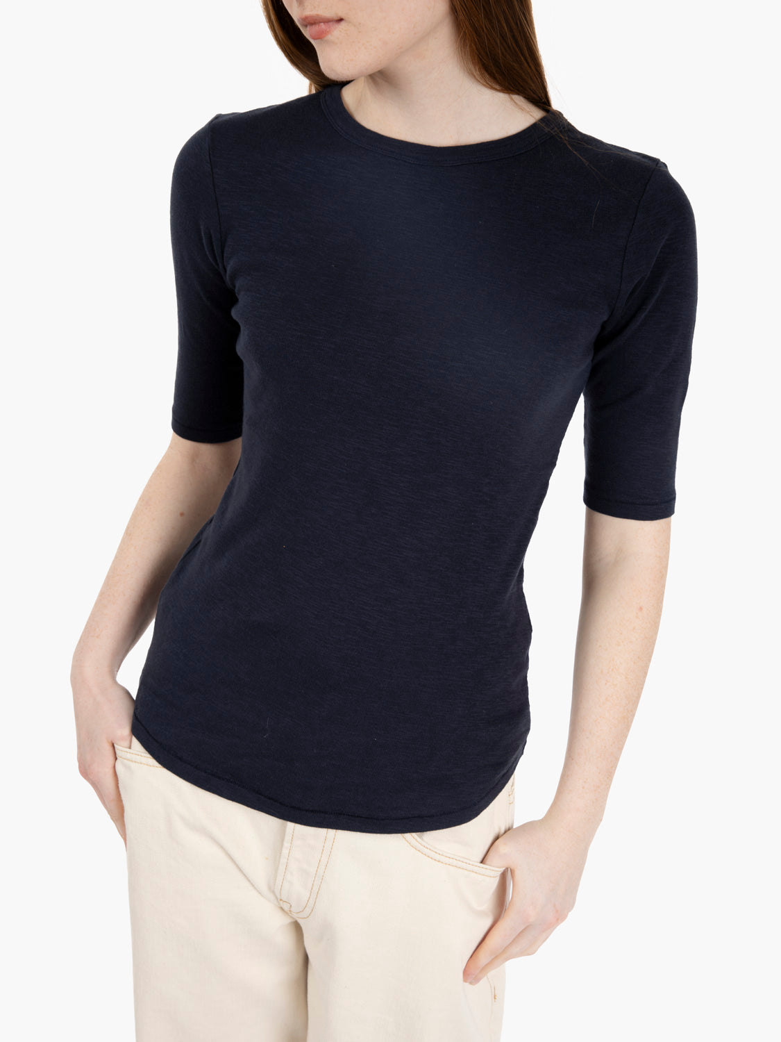 T-shirt Charlotte a 3/4 top navy