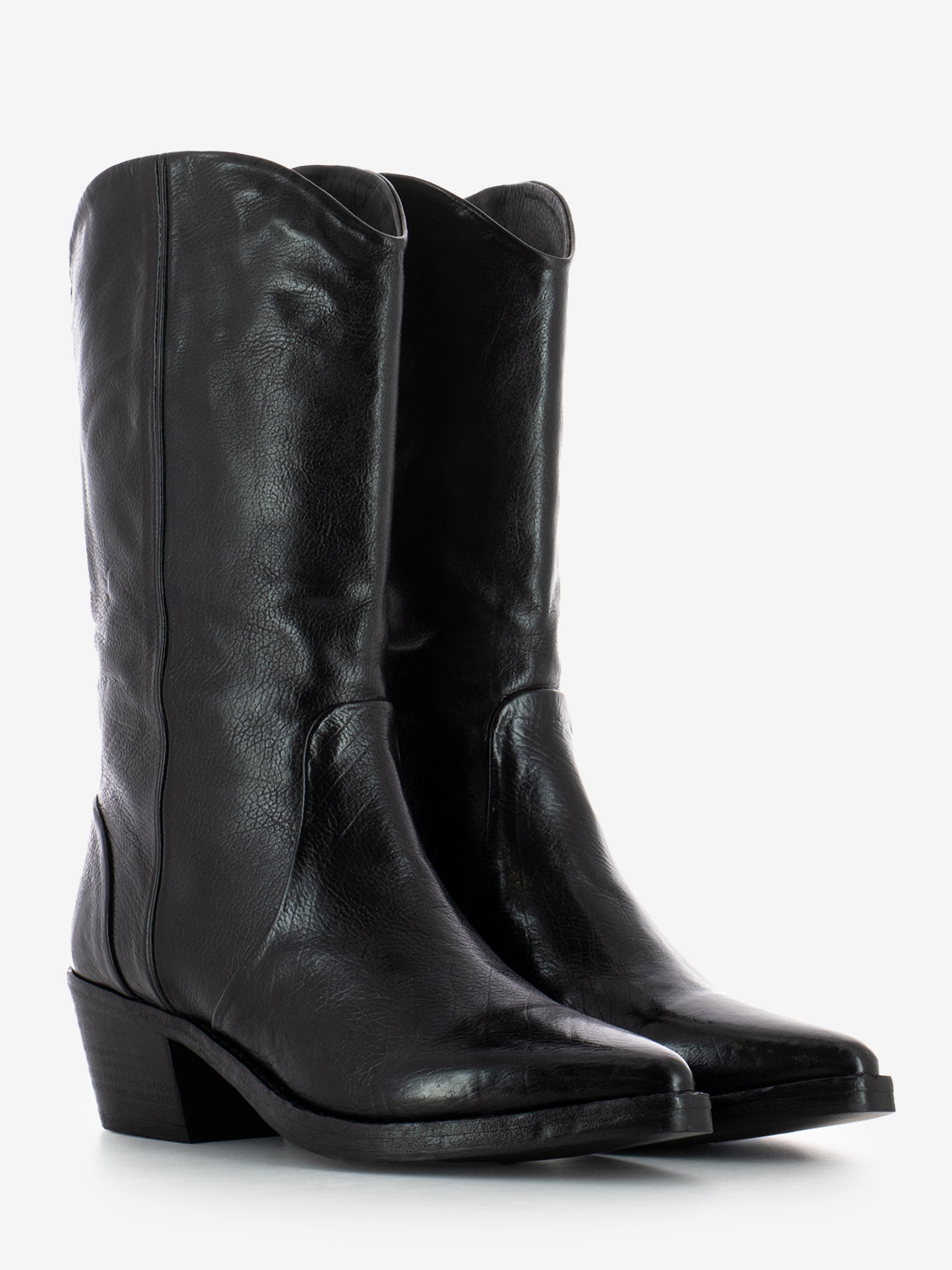 MASCARA ANKLE BOOT LEATHER SOLE BLACK 252-21-14-TA_BLA