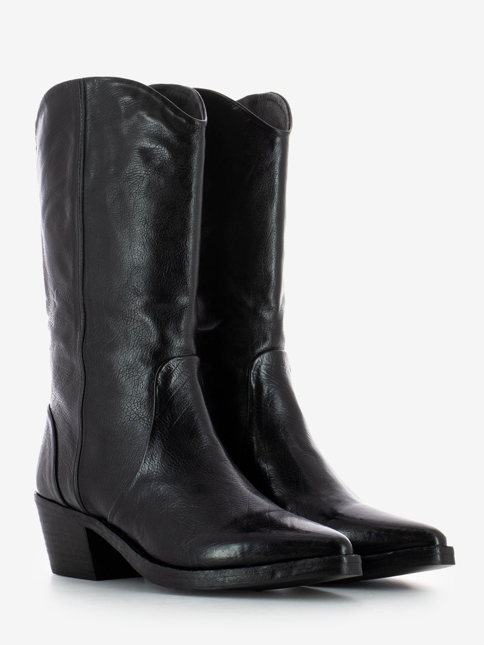 MASCARA ANKLE BOOT LEATHER SOLE BLACK 252-21-14-TA_BLA