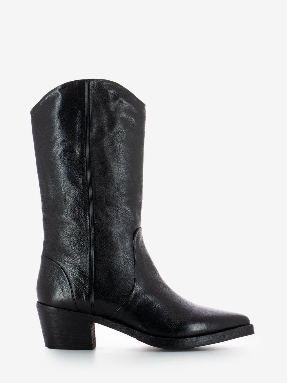 MASCARA ANKLE BOOT LEATHER SOLE BLACK 252-21-14-TA_BLA