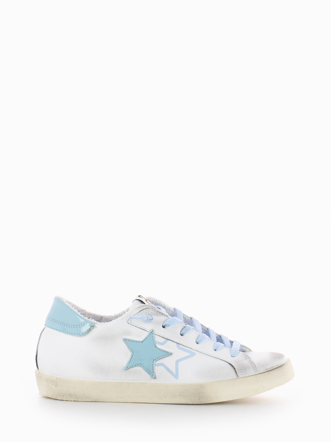 Low sneakers white / light blue