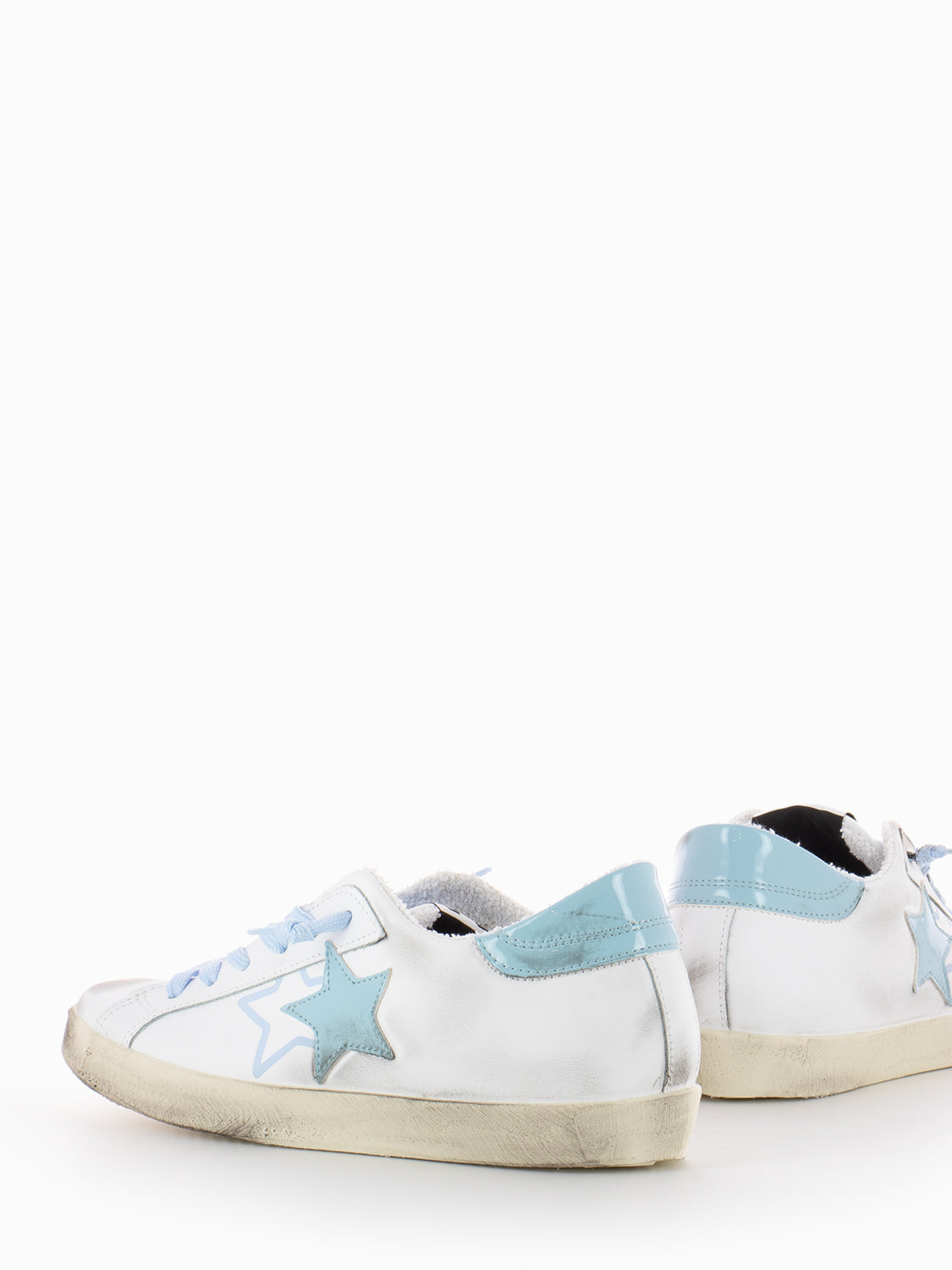Low sneakers white / light blue