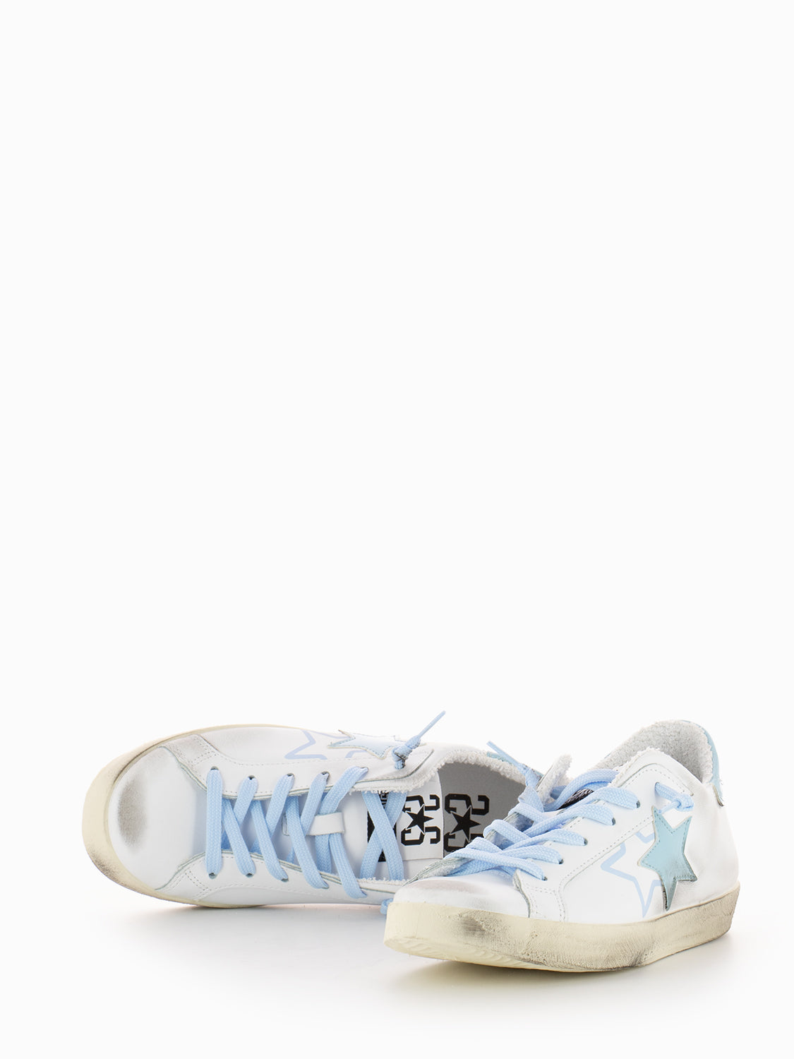 Low sneakers white / light blue